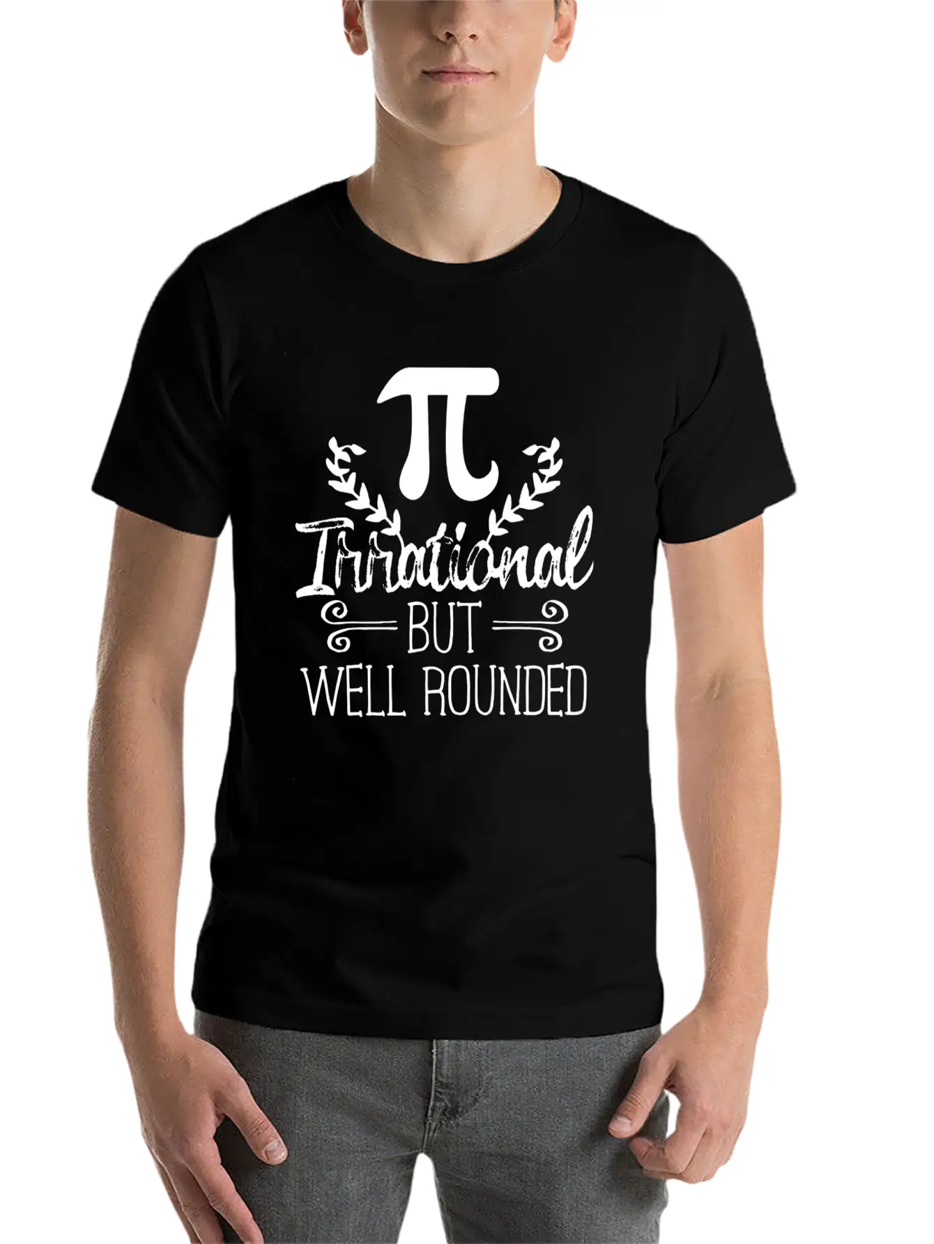 Retro Pi Irrational But Well Rounded Pi Day Modern Fit Casual T-Shirt ��� Clean And Versatile Design