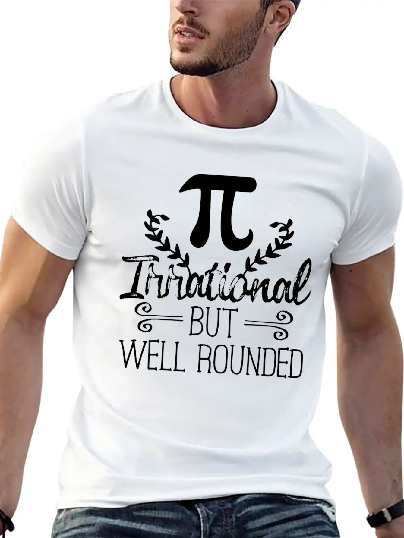 Retro Pi Irrational But Well Rounded Pi Day Modern Fit Casual T-Shirt ��� Clean And Versatile Design