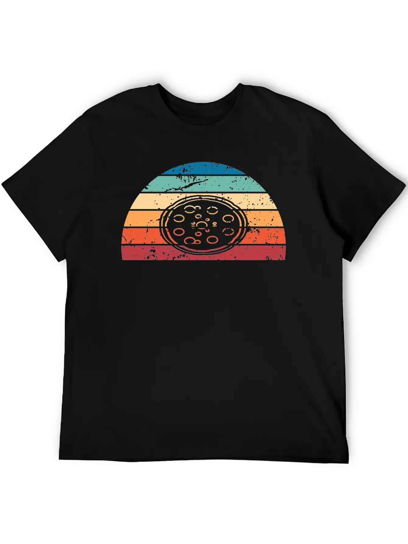 Retro Pizza Sunset Vintage Eating Sunrise Basic Graphic T-Shirt – Daily Comfort In Soft Cotton
