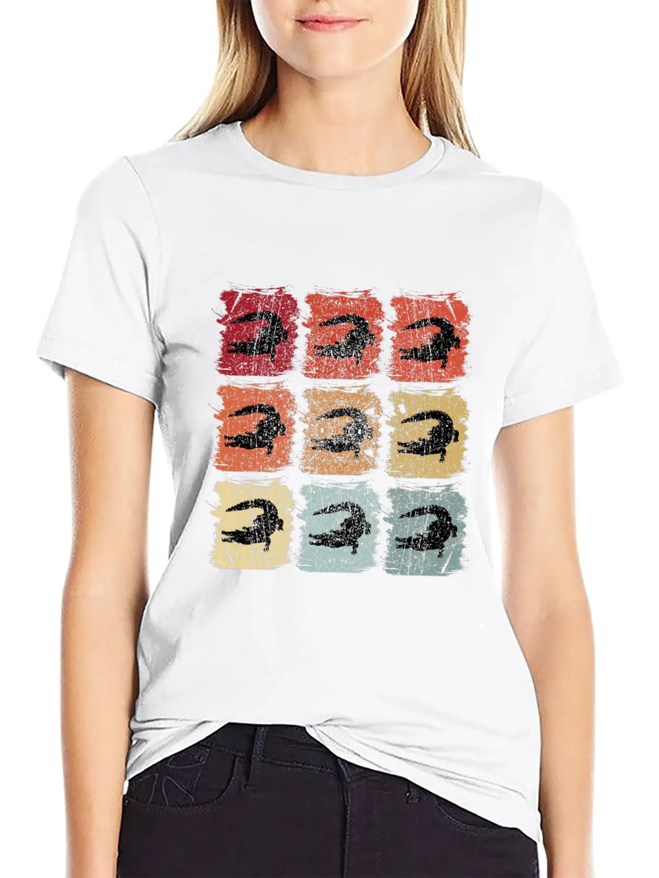 Retro Pop Art Alligator Crocodile Lightweight Cotton T-Shirt – Daily Comfort Graphic Shirt