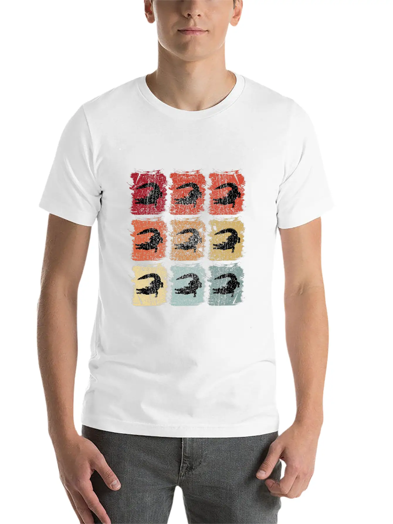 Retro Pop Art Alligator Crocodile Lightweight Cotton T-Shirt – Daily Comfort Graphic Shirt