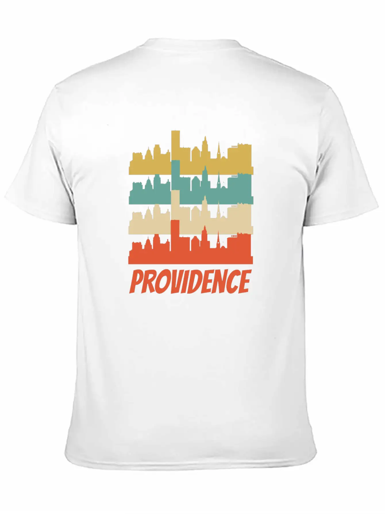 Retro Providence RI Skyline Pop Art Basic Graphic T-Shirt – Daily Comfort In Soft Cotton