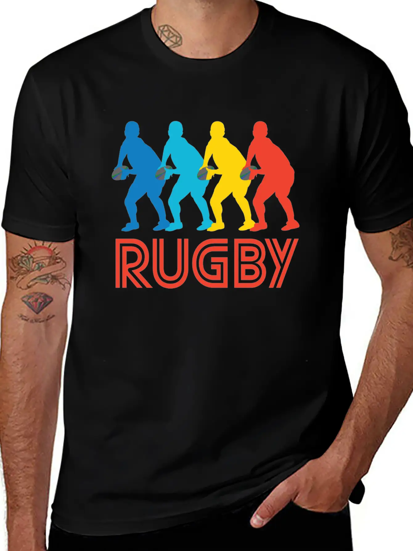 Retro Rugby Pop Art Unisex Casual T-Shirt ��� Clean Design For Daily Comfort
