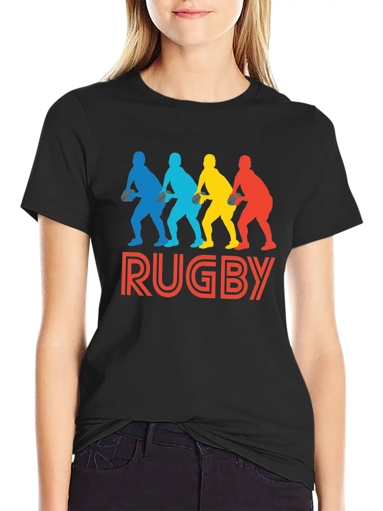 Retro Rugby Pop Art Unisex Casual T-Shirt ��� Clean Design For Daily Comfort