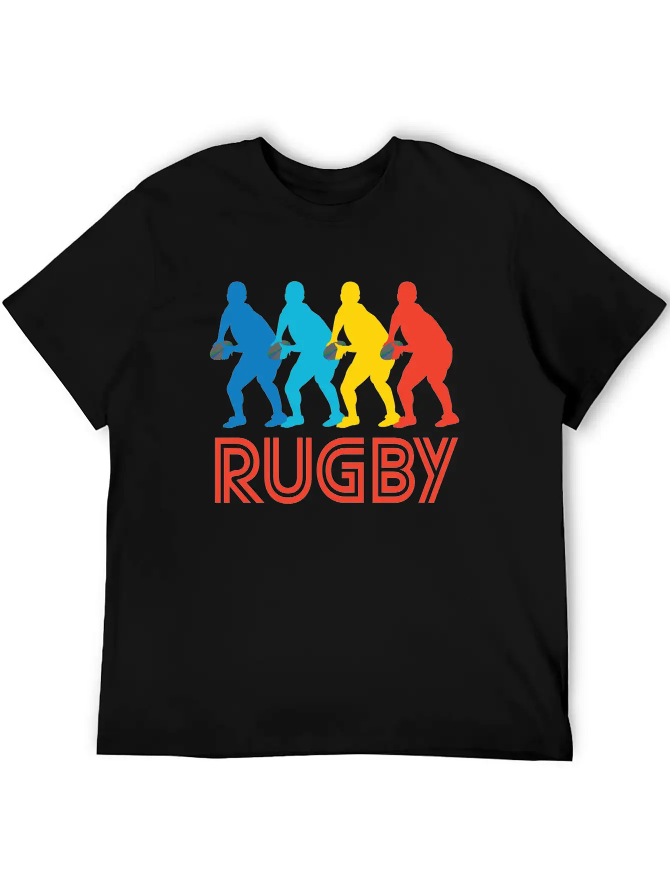 Retro Rugby Pop Art Unisex Casual T-Shirt ��� Clean Design For Daily Comfort