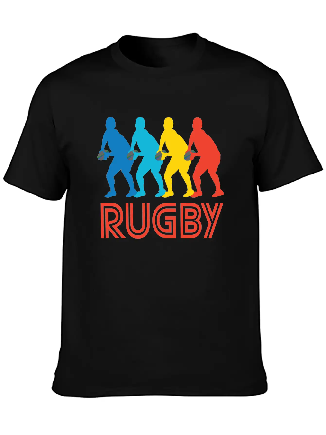 Retro Rugby Pop Art Unisex Casual T-Shirt ��� Clean Design For Daily Comfort