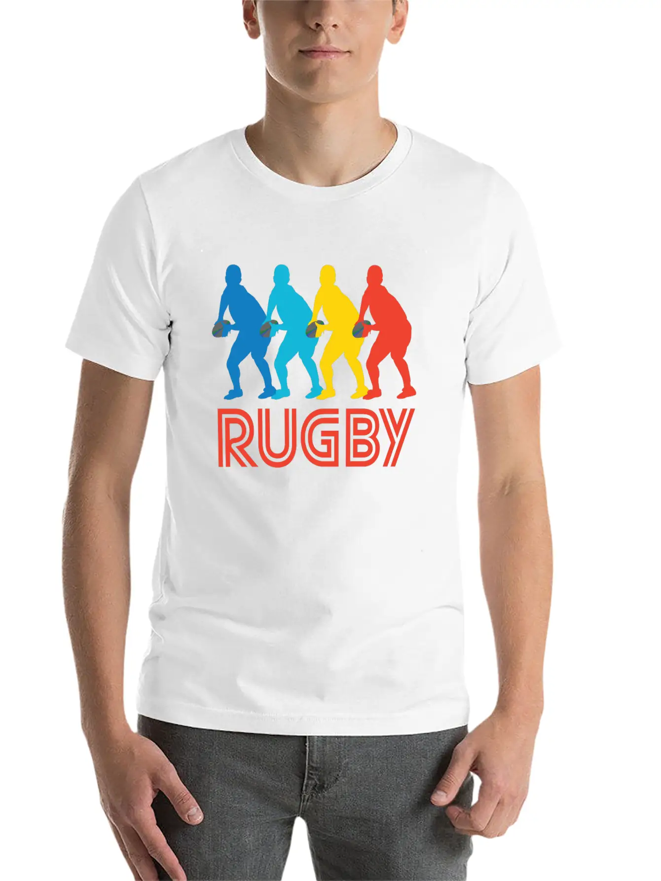 Retro Rugby Pop Art Unisex Casual T-Shirt ��� Clean Design For Daily Comfort