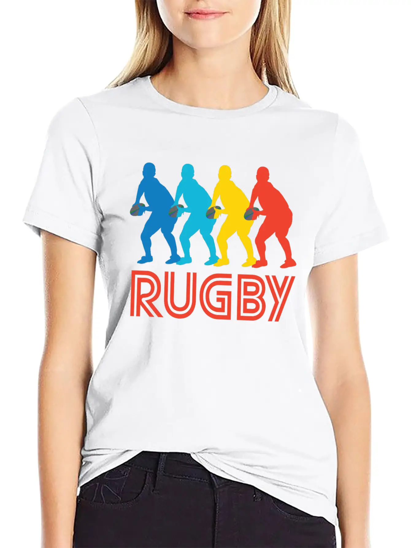 Retro Rugby Pop Art Unisex Casual T-Shirt ��� Clean Design For Daily Comfort