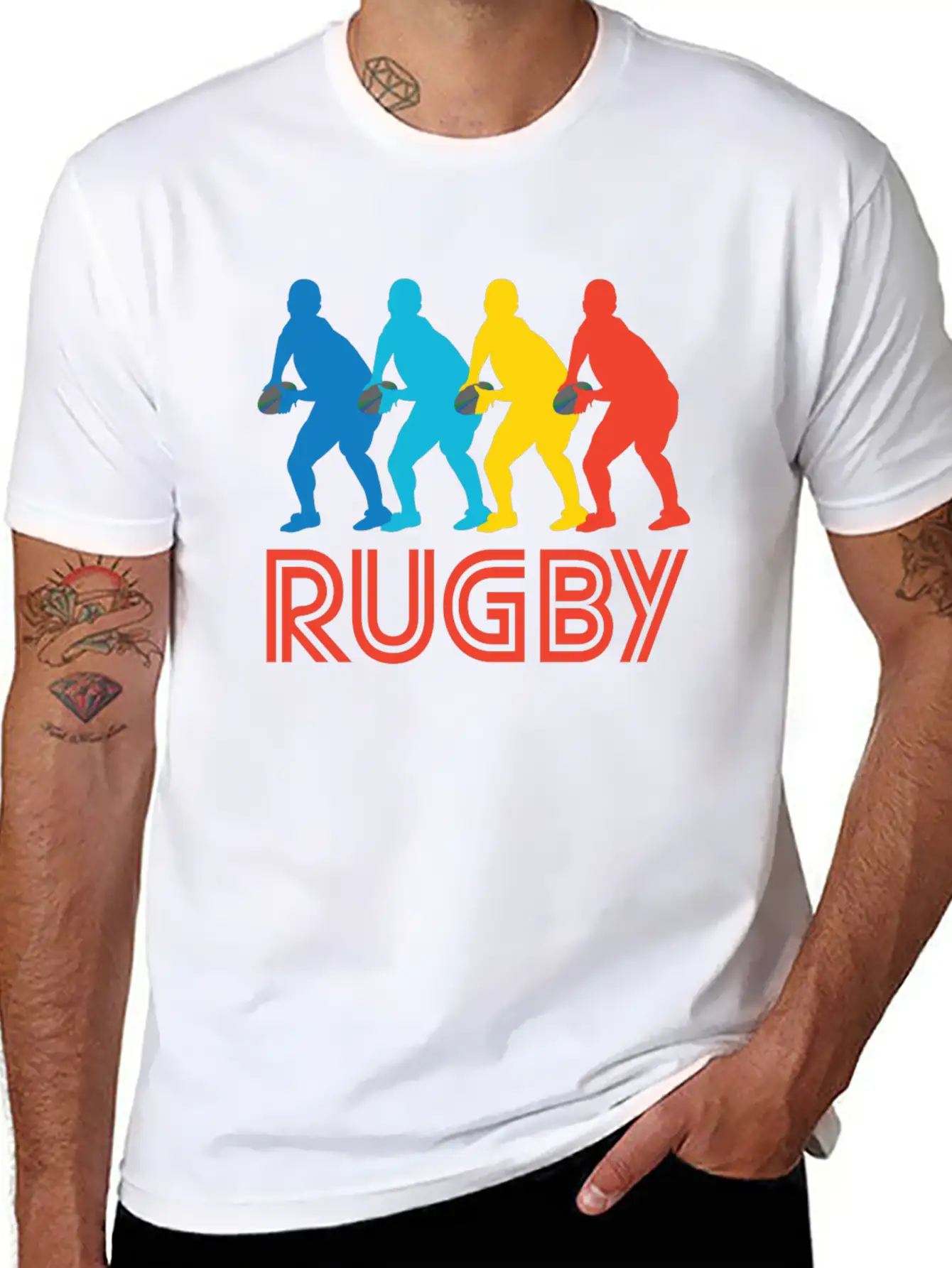 Retro Rugby Pop Art Unisex Casual T-Shirt ��� Clean Design For Daily Comfort