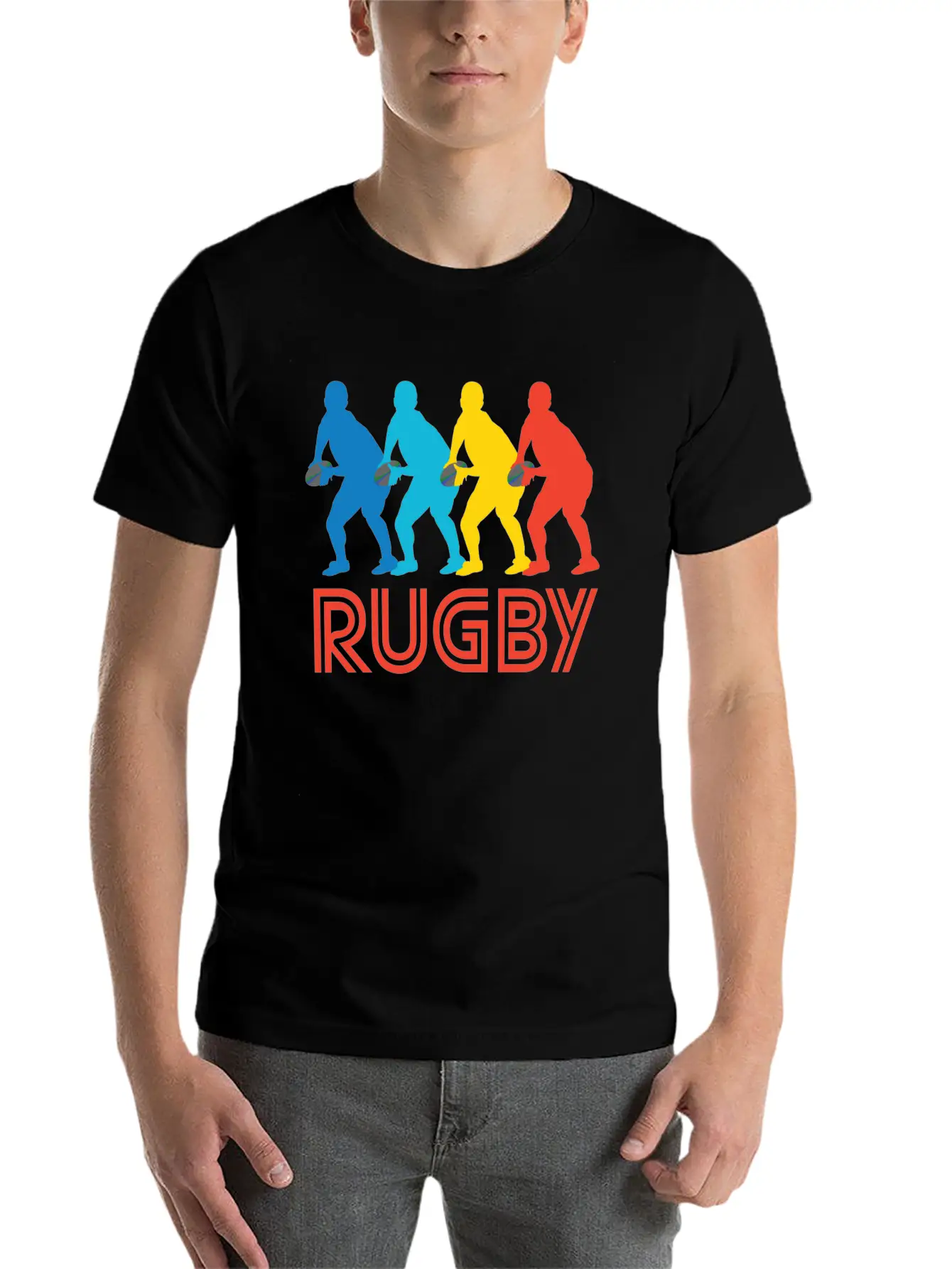 Retro Rugby Pop Art Unisex Casual T-Shirt ��� Clean Design For Daily Comfort
