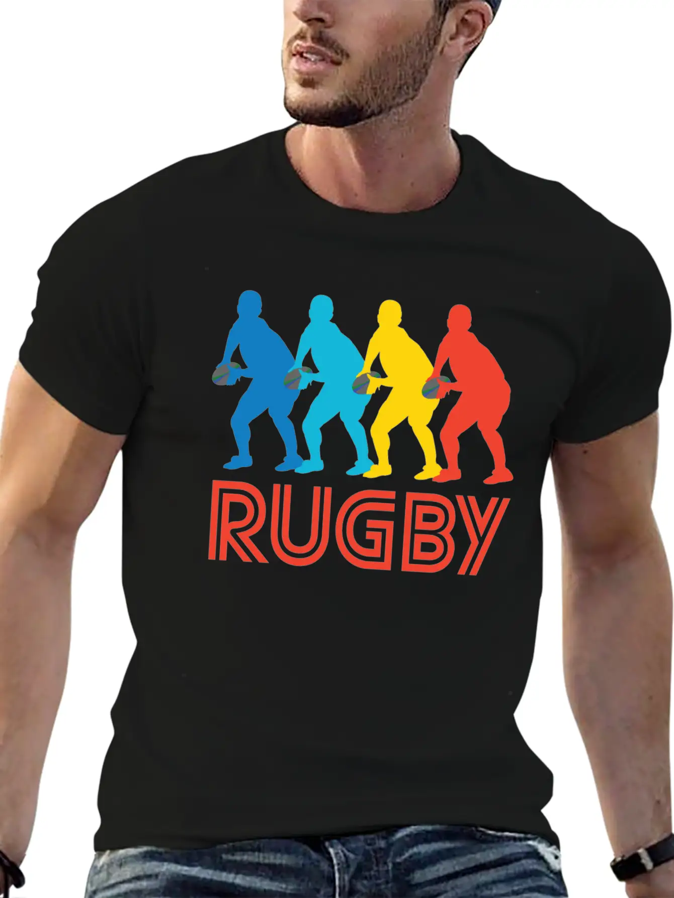 Retro Rugby Pop Art Unisex Casual T-Shirt ��� Clean Design For Daily Comfort