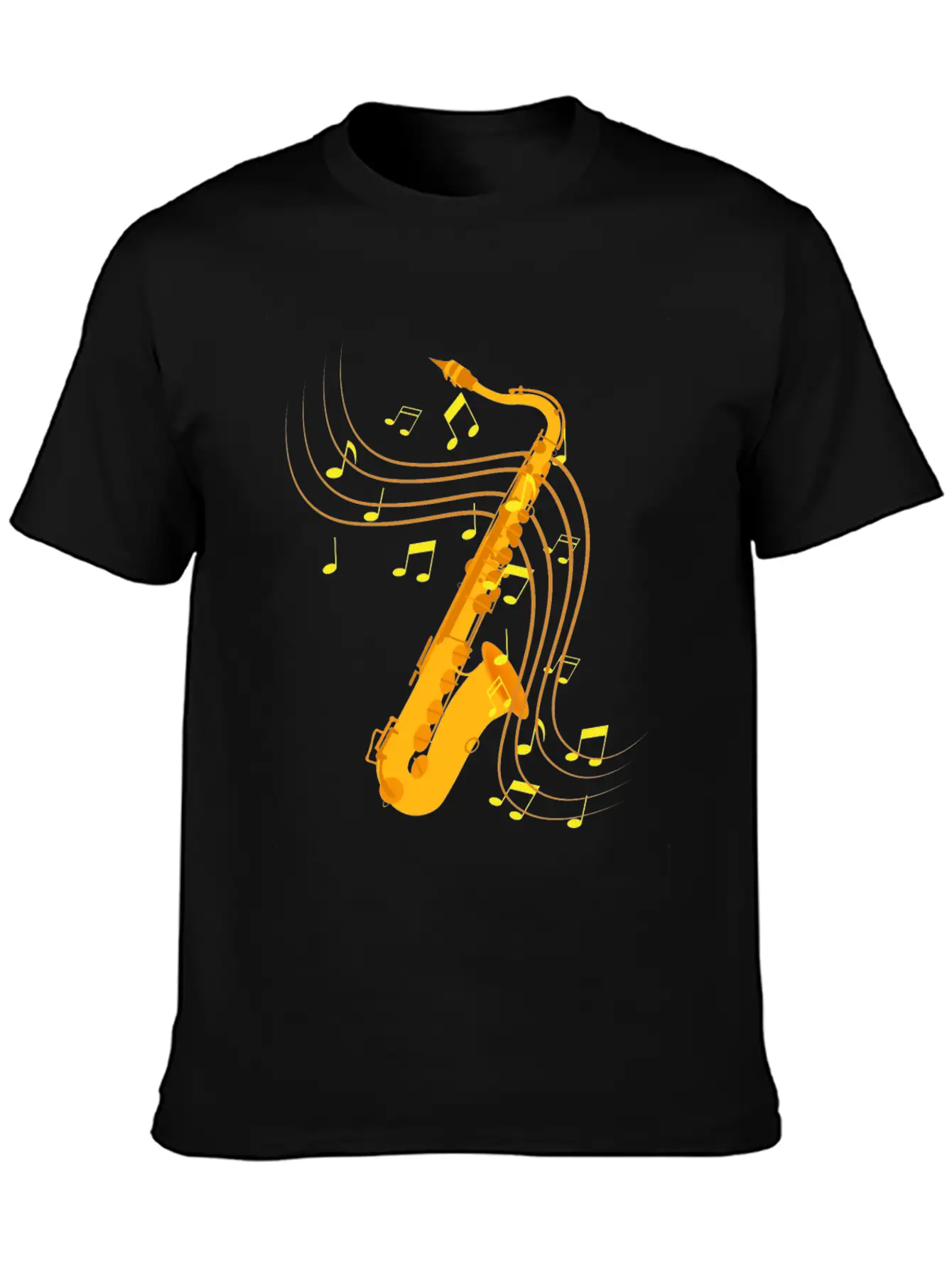 Retro Saxophone Jazz Saxophone Gift Essential Cotton Tee For Daily Outfits – Unisex Style