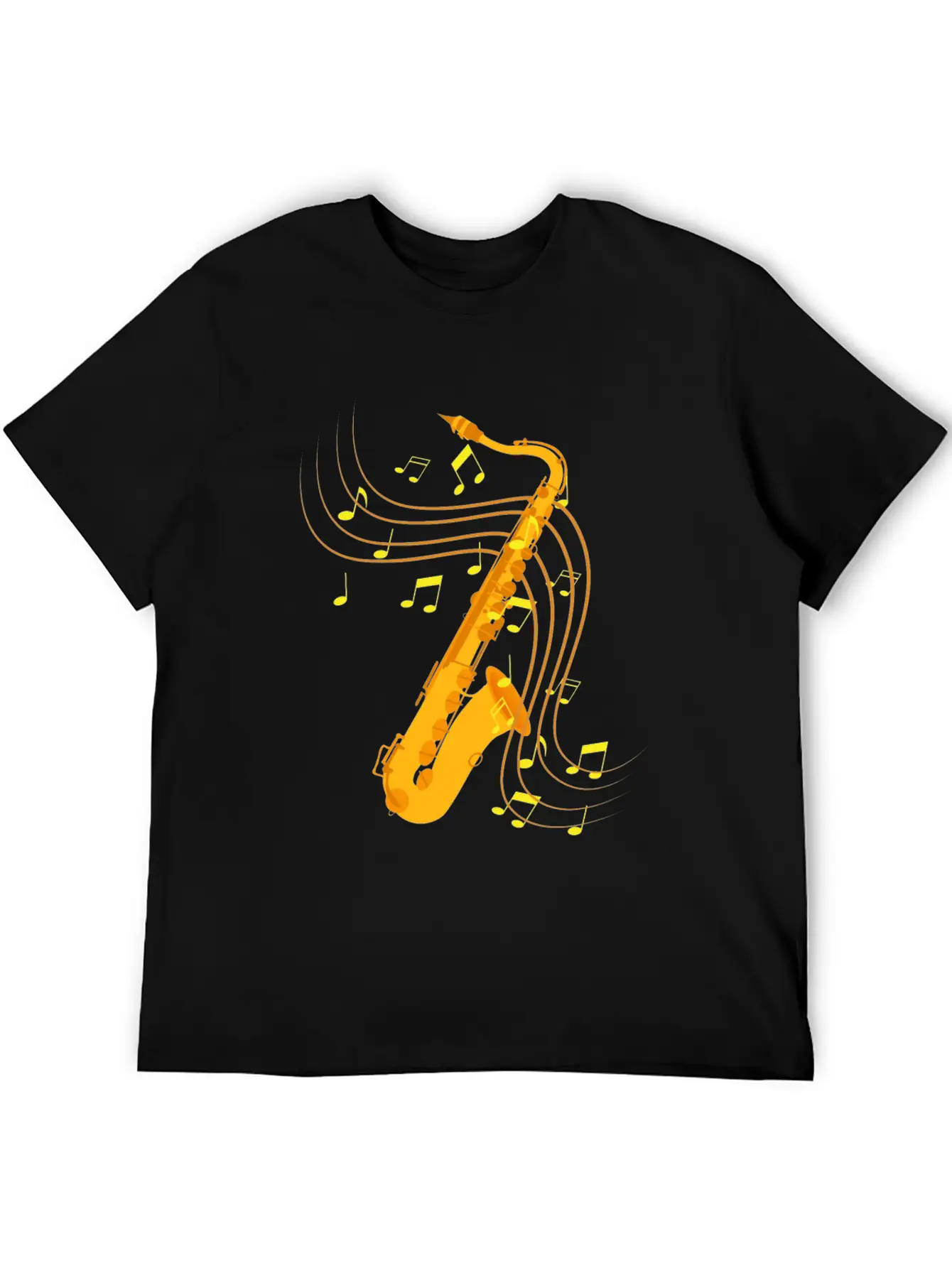 Retro Saxophone Jazz Saxophone Gift Essential Cotton Tee For Daily Outfits – Unisex Style