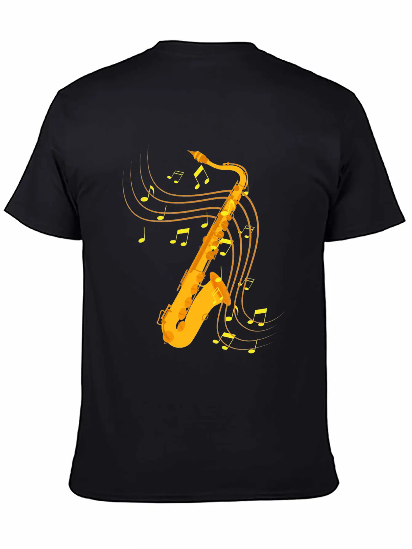 Retro Saxophone Jazz Saxophone Gift Essential Cotton Tee For Daily Outfits – Unisex Style