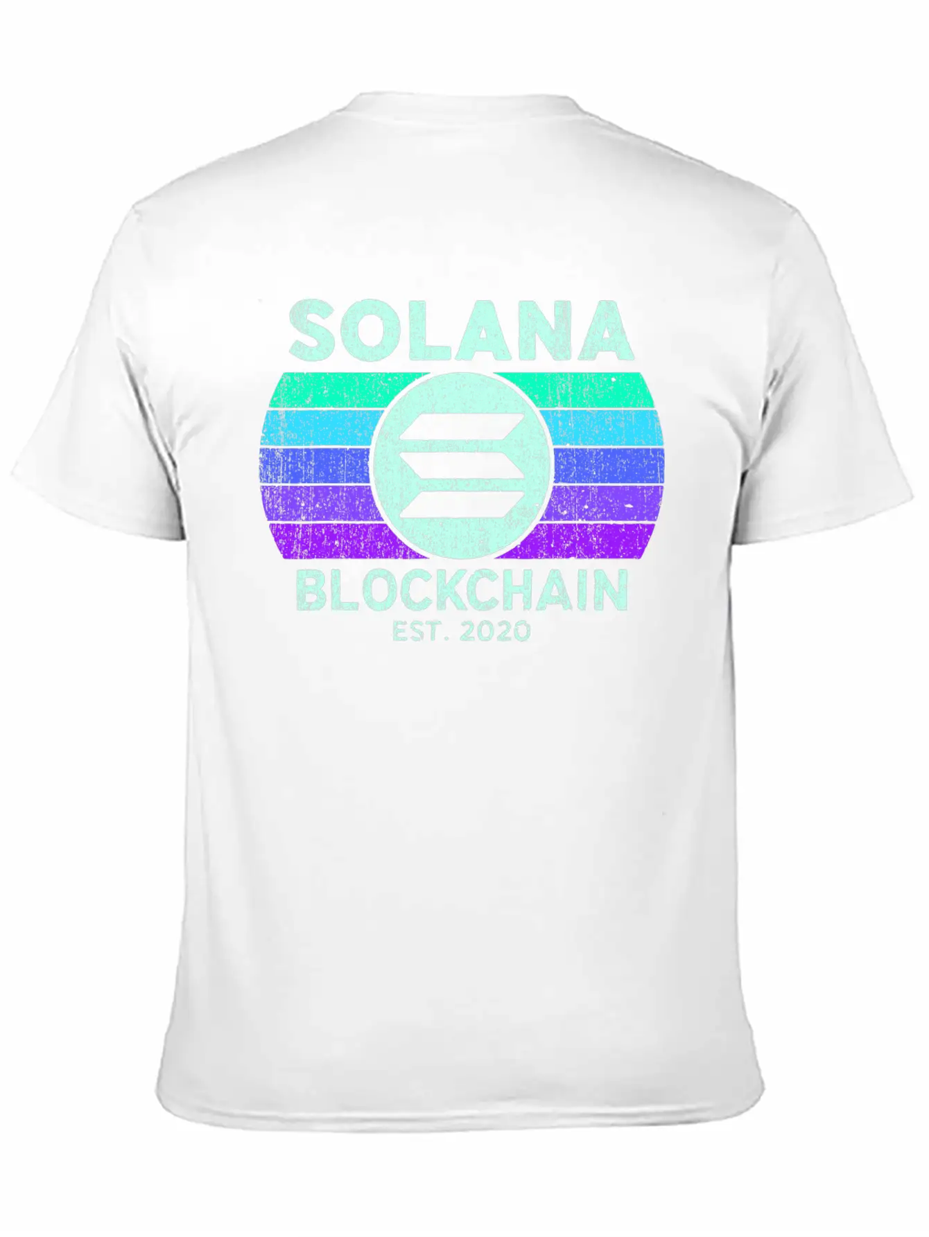 Retro Solana SOL Coin Decentralized Application Lightweight Cotton T-Shirt – Daily Comfort Graphic Shirt