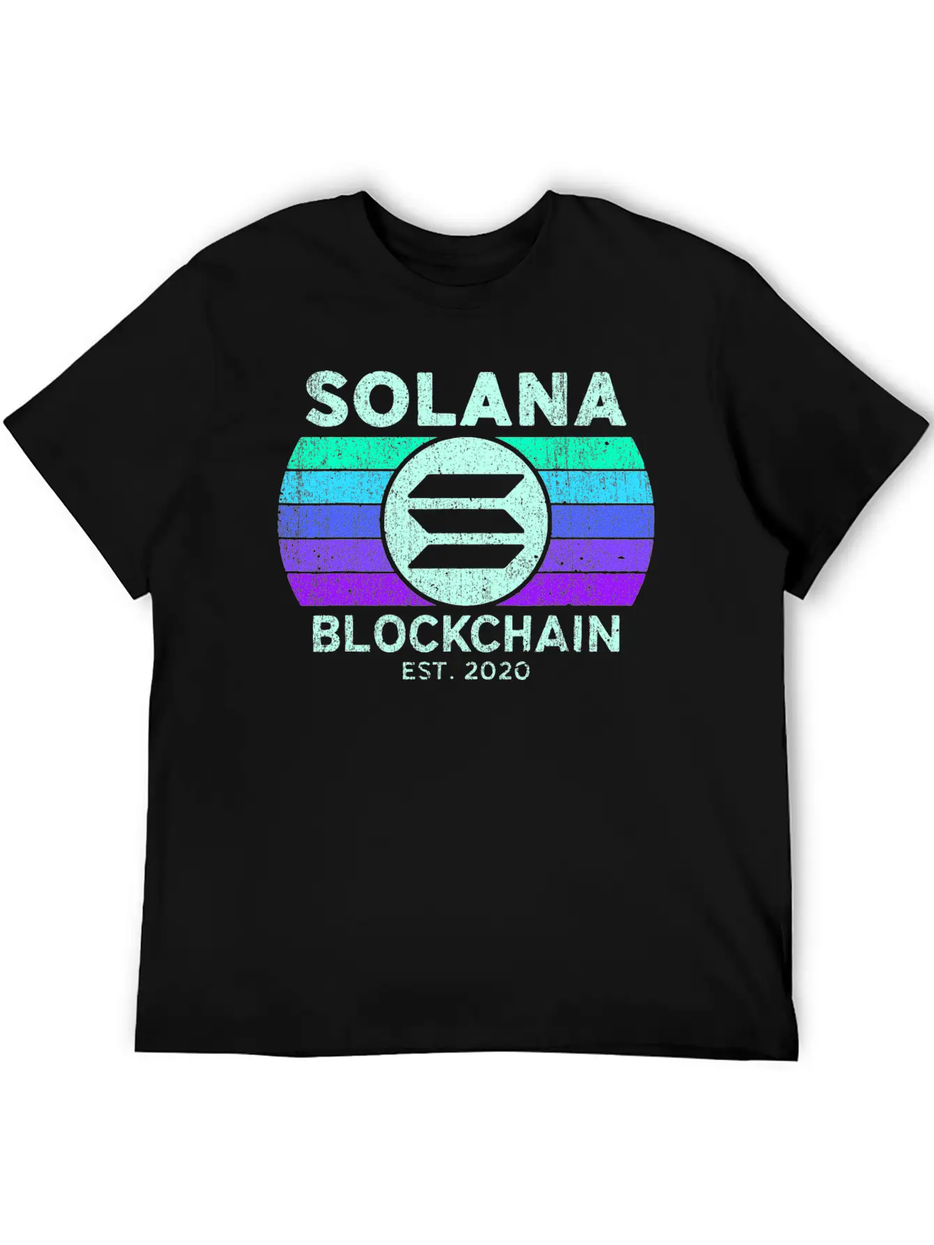 Retro Solana SOL Coin Decentralized Application Lightweight Cotton T-Shirt – Daily Comfort Graphic Shirt