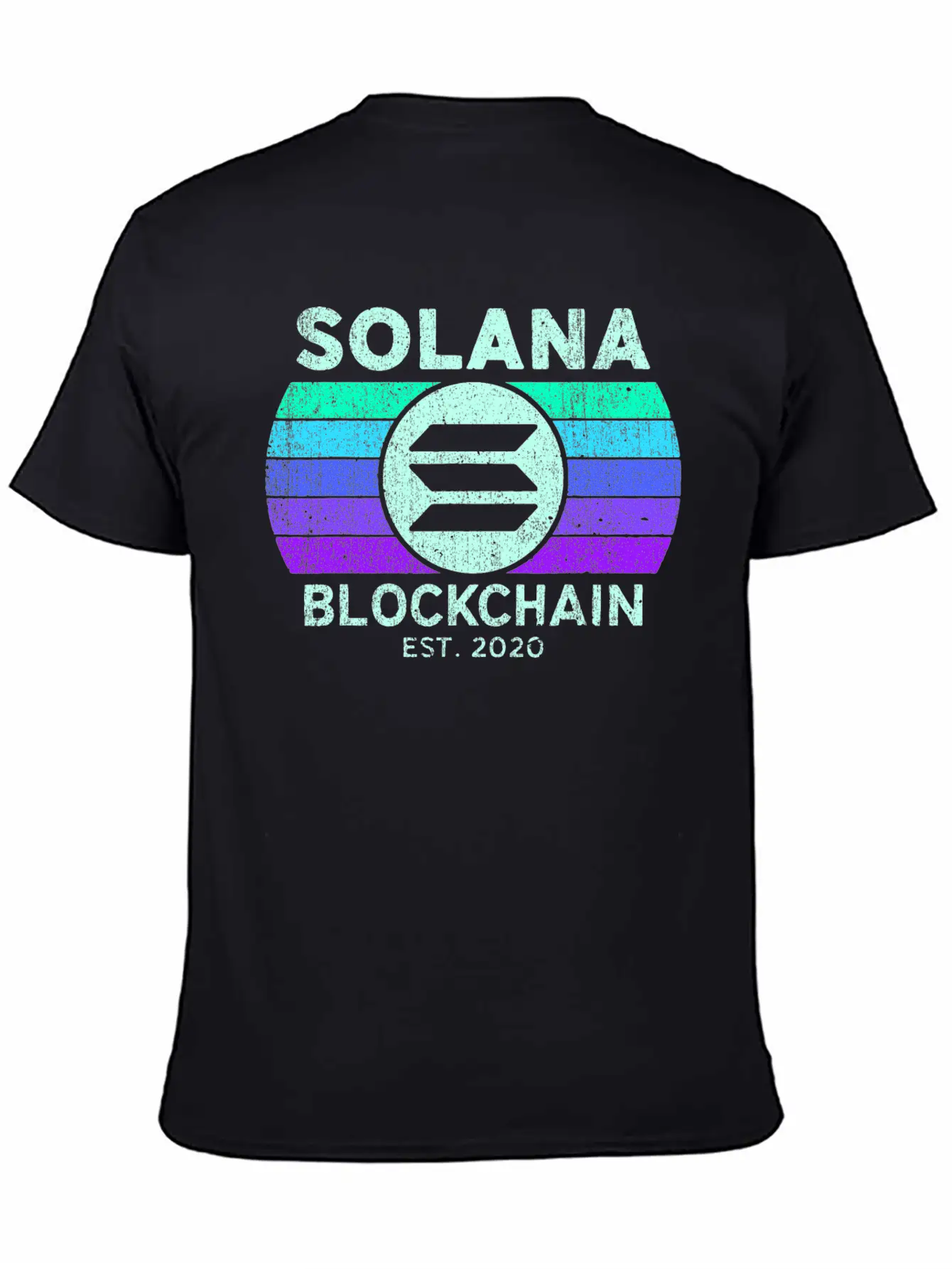 Retro Solana SOL Coin Decentralized Application Lightweight Cotton T-Shirt – Daily Comfort Graphic Shirt