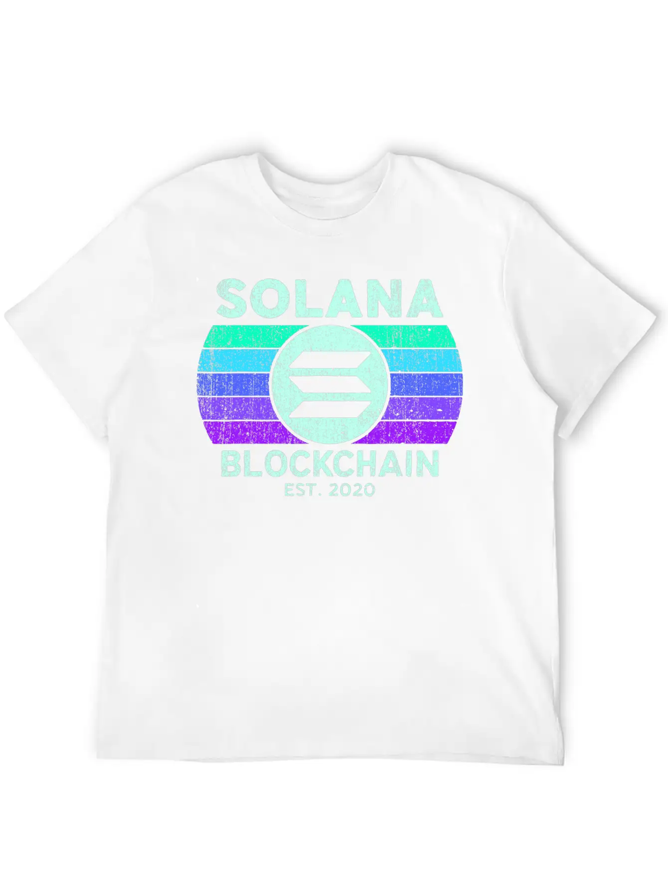 Retro Solana SOL Coin Decentralized Application Lightweight Cotton T-Shirt – Daily Comfort Graphic Shirt