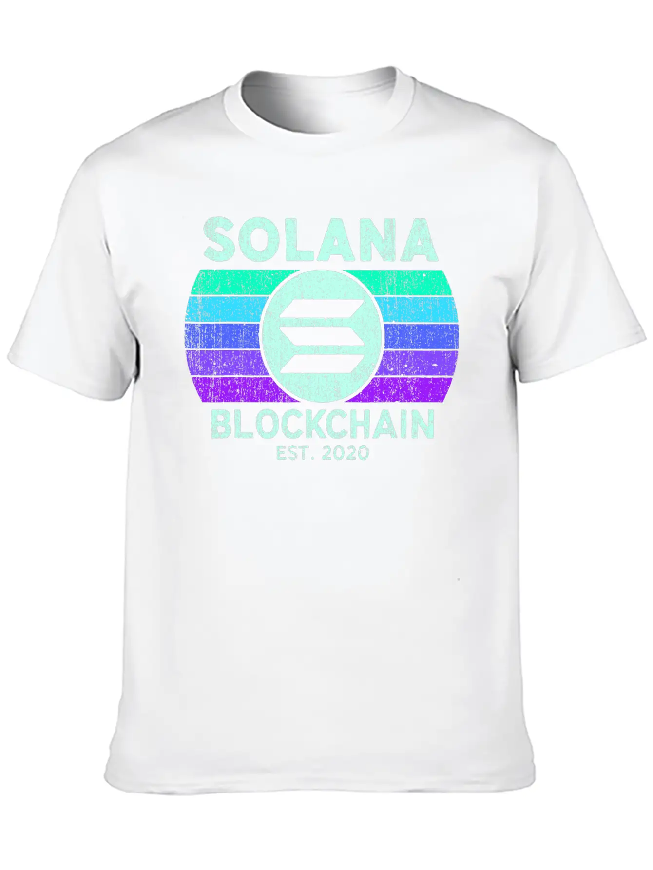 Retro Solana SOL Coin Decentralized Application Lightweight Cotton T-Shirt – Daily Comfort Graphic Shirt