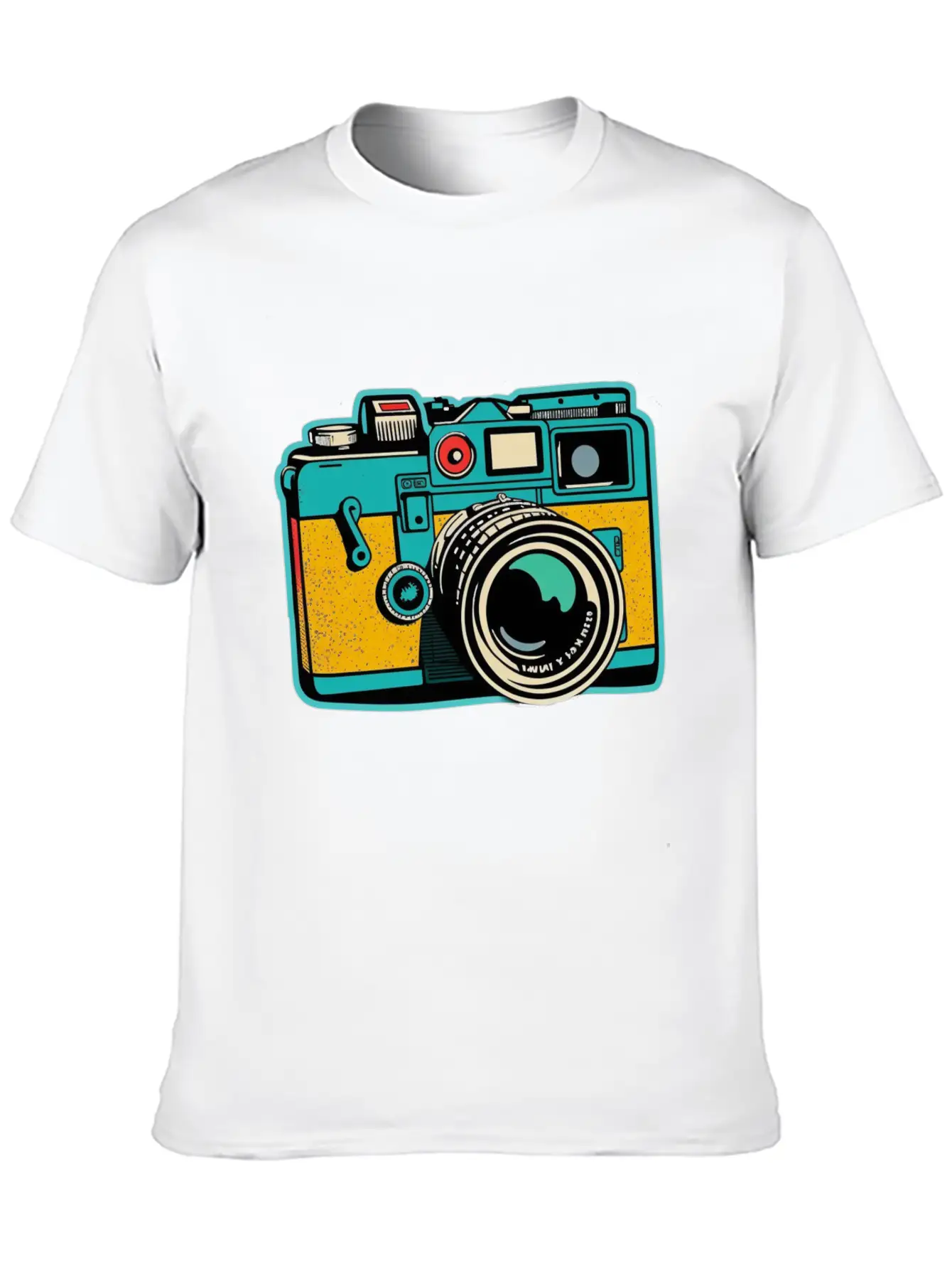 Retro Style Camera Basic Graphic T-Shirt – Daily Comfort In Soft Cotton