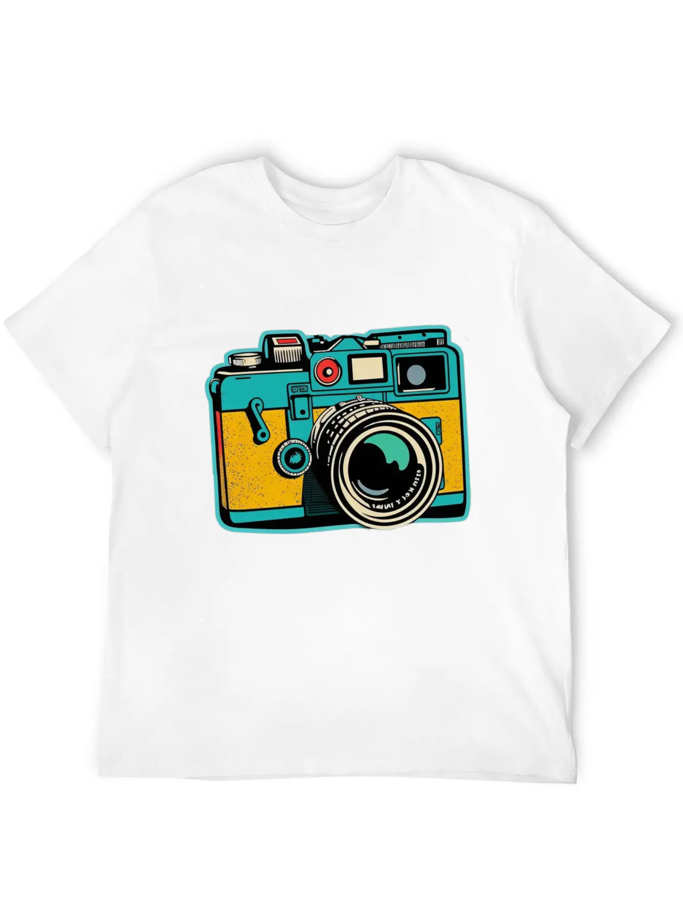 Retro Style Camera Basic Graphic T-Shirt – Daily Comfort In Soft Cotton