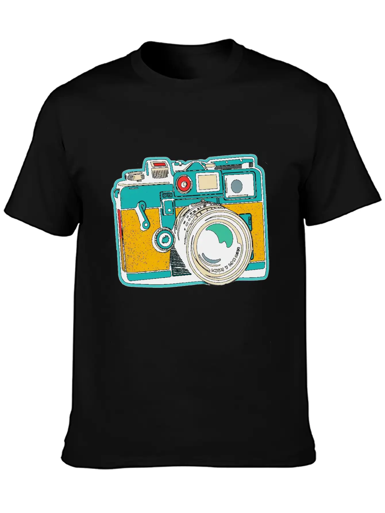Retro Style Camera Basic Graphic T-Shirt – Daily Comfort In Soft Cotton