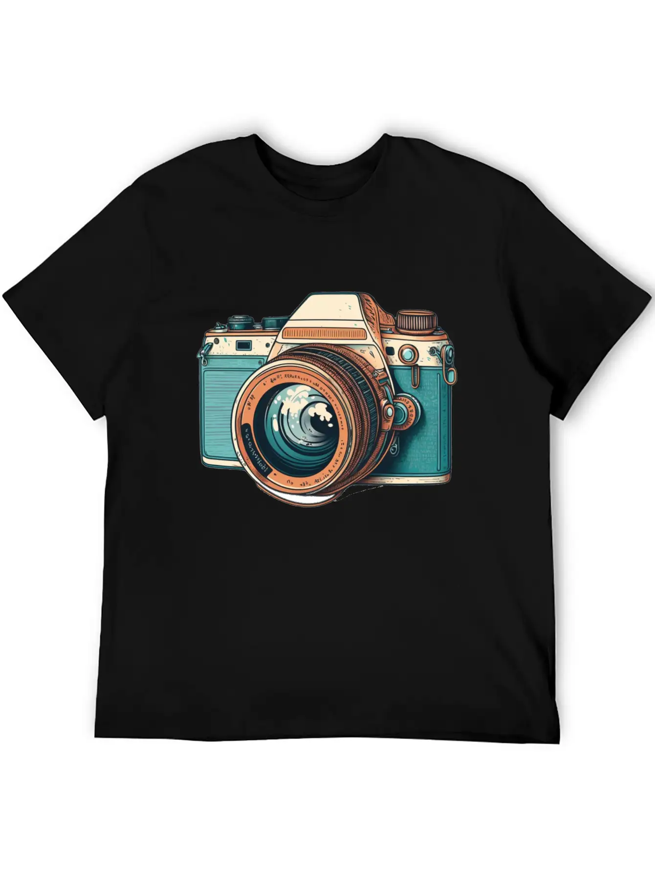 Retro Style Camera Lightweight Cotton T-Shirt – Daily Comfort Graphic Shirt