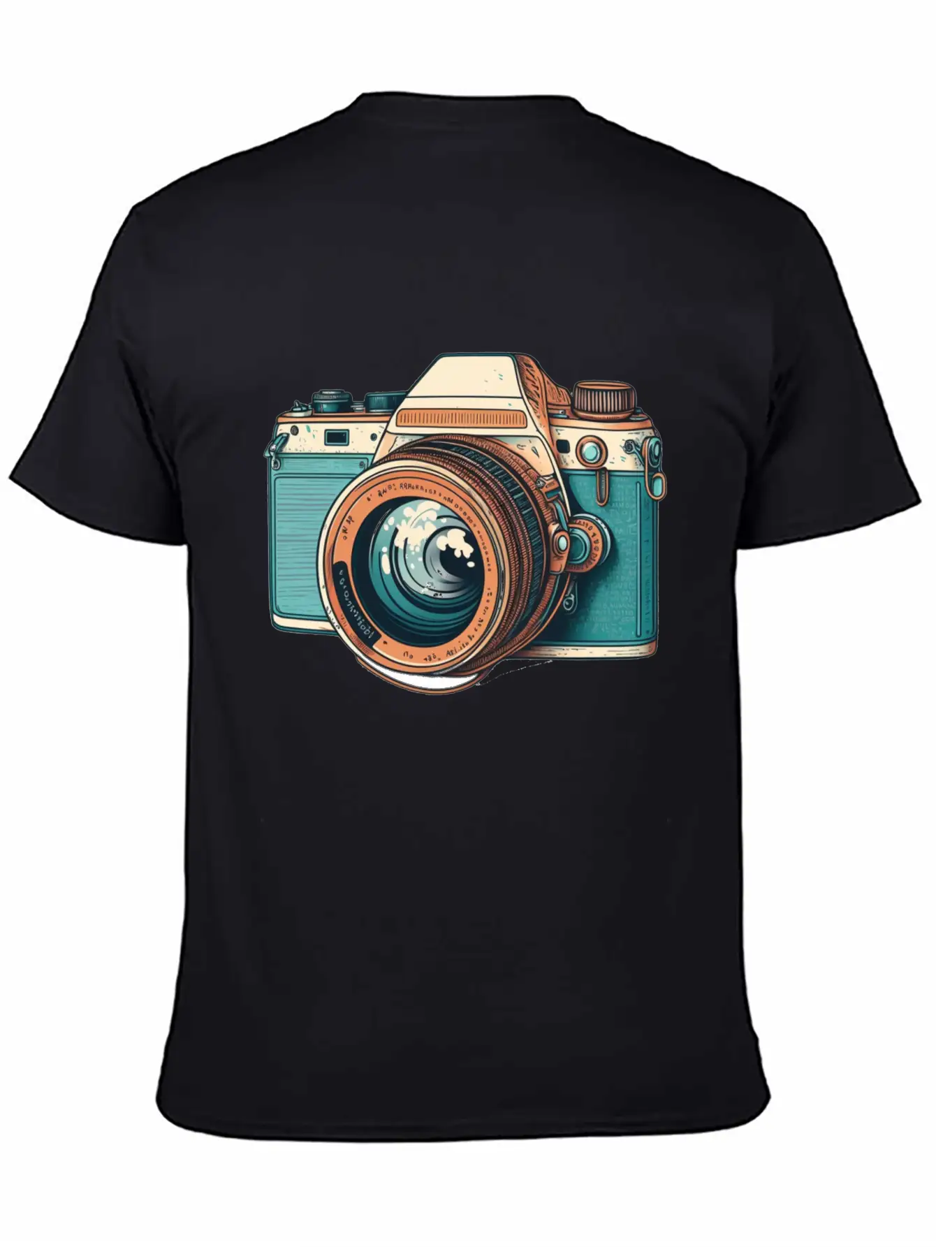 Retro Style Camera Lightweight Cotton T-Shirt – Daily Comfort Graphic Shirt