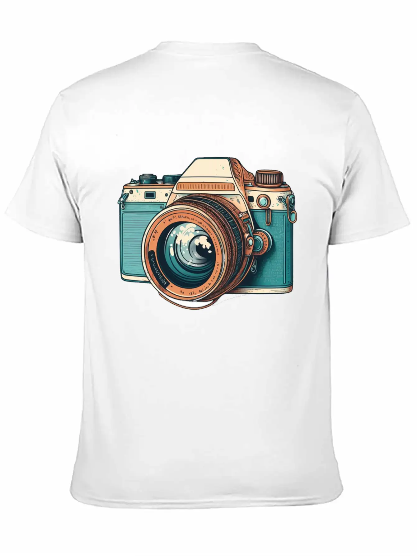 Retro Style Camera Lightweight Cotton T-Shirt – Daily Comfort Graphic Shirt