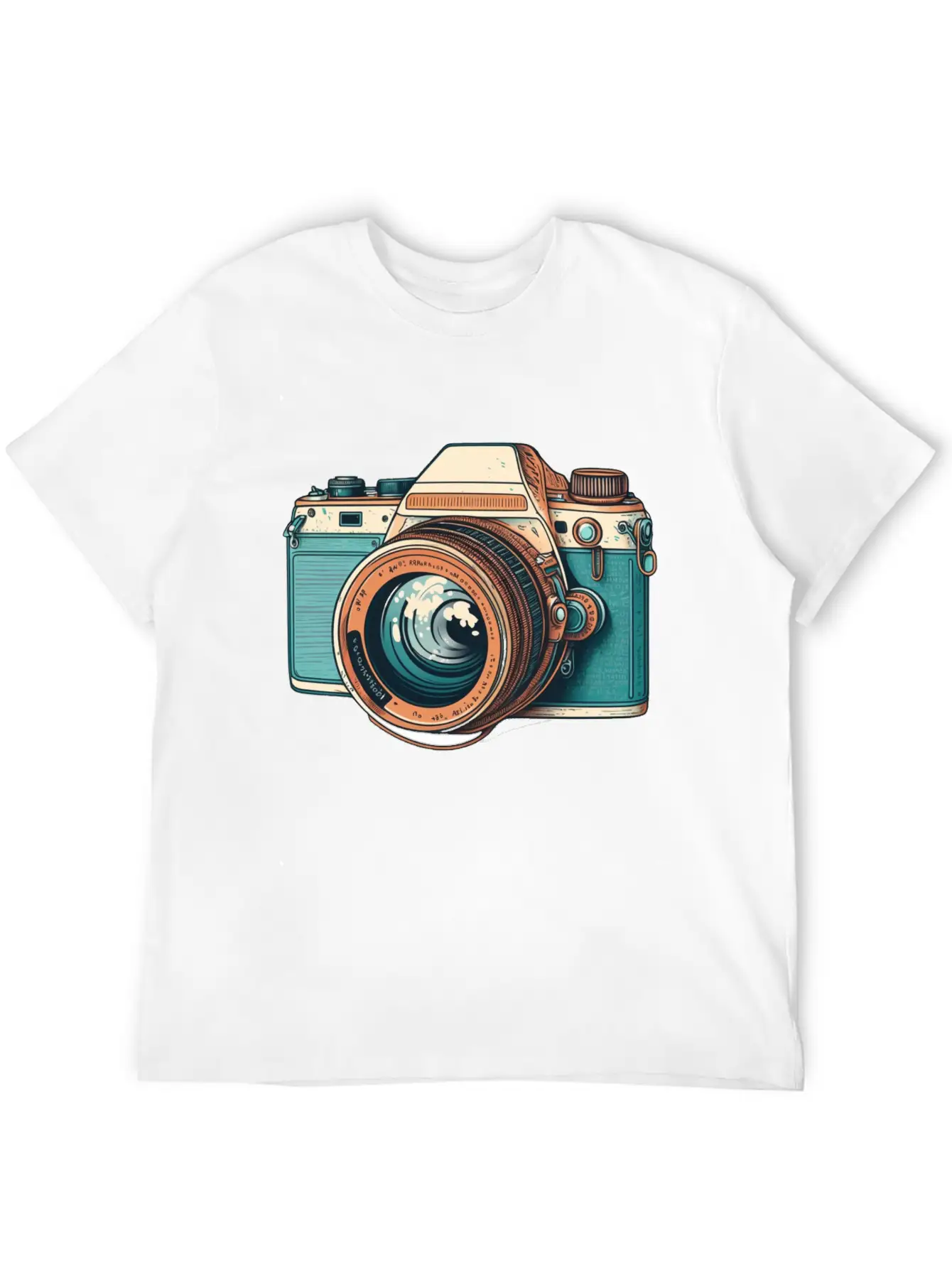 Retro Style Camera Lightweight Cotton T-Shirt – Daily Comfort Graphic Shirt