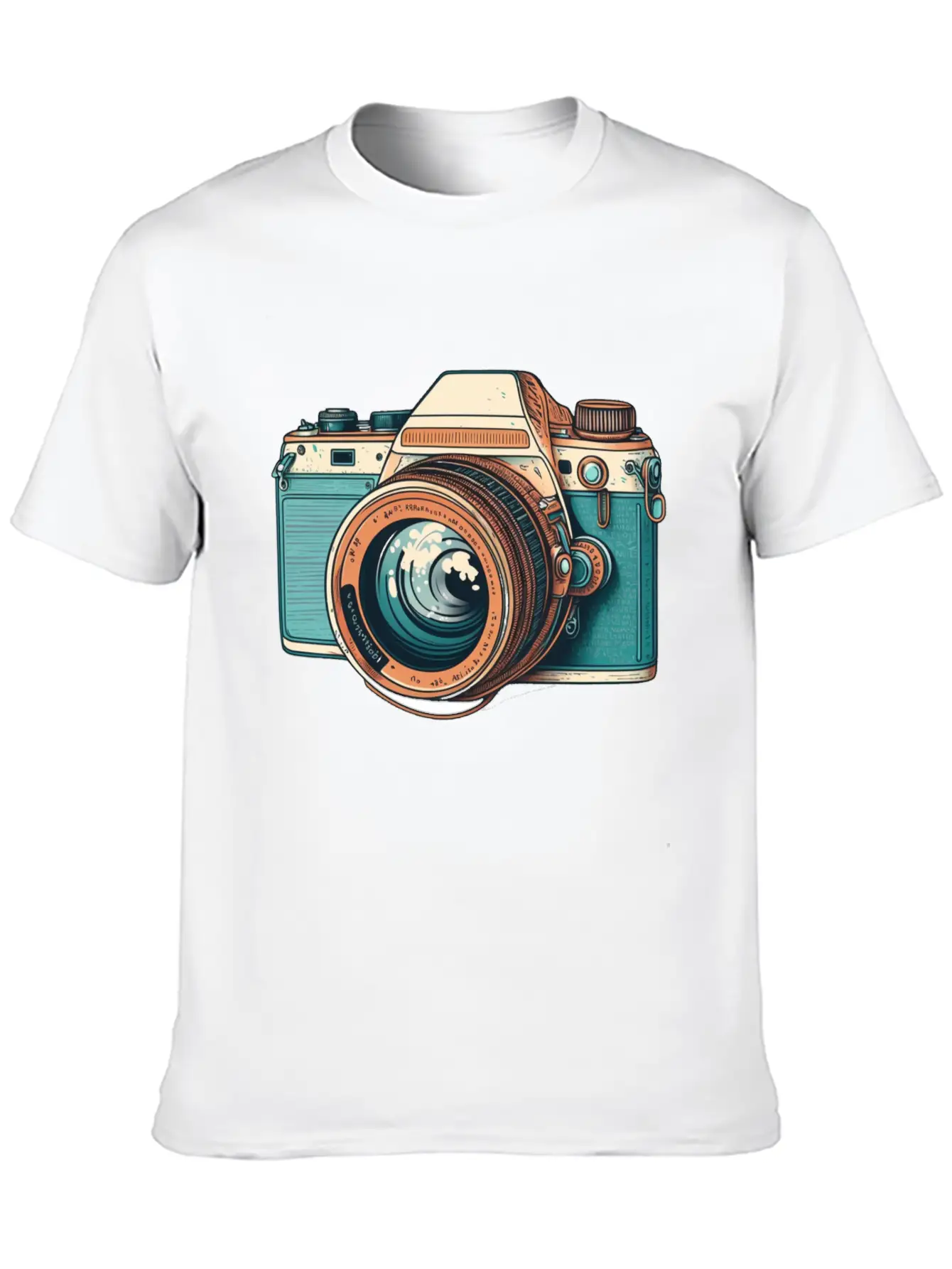 Retro Style Camera Lightweight Cotton T-Shirt – Daily Comfort Graphic Shirt