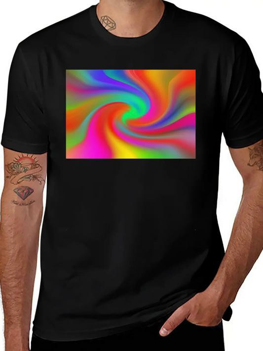 Retro Style Tie Dye Background Relaxed Everyday Tee – Lightweight And Durable Cotton