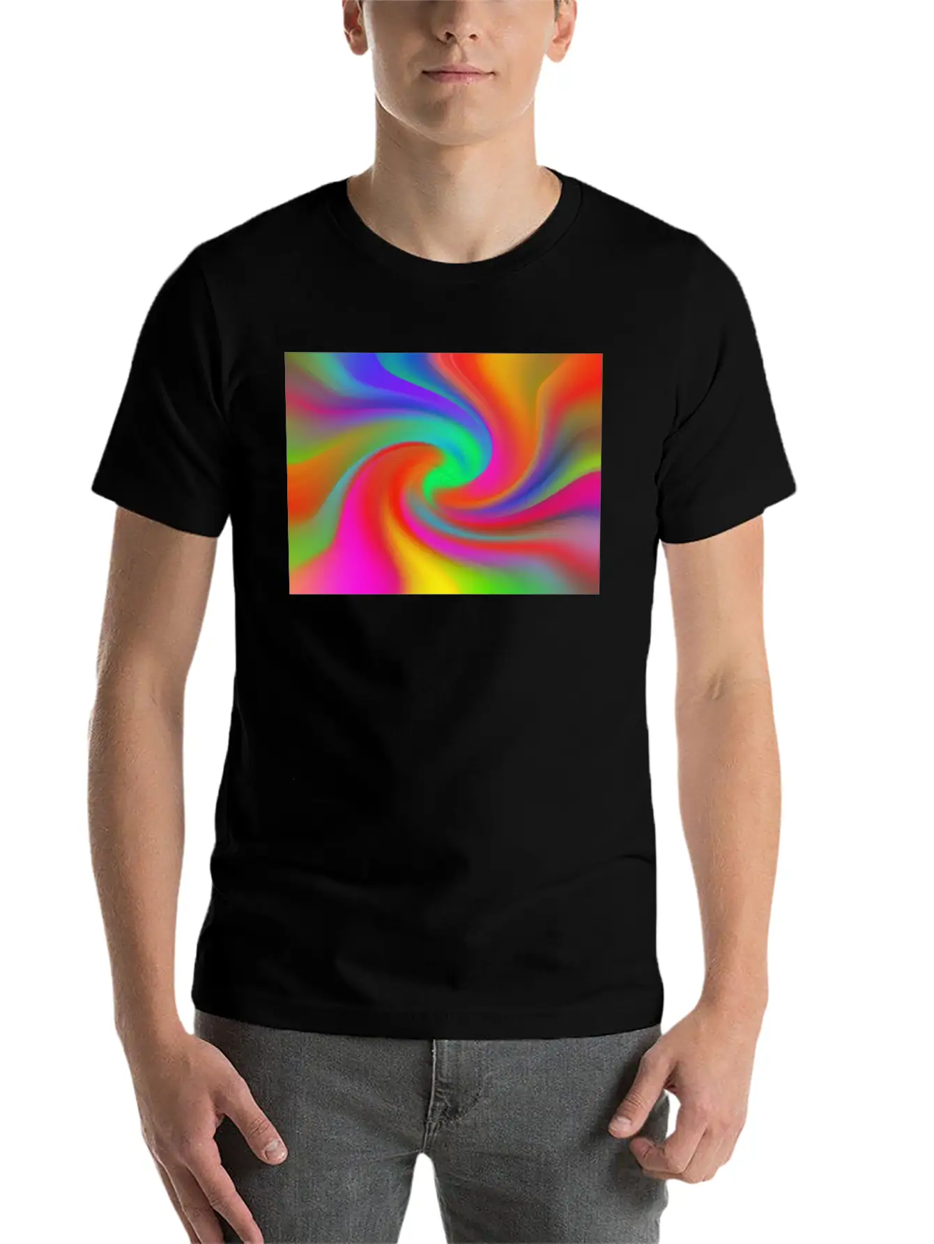 Retro Style Tie Dye Background Relaxed Everyday Tee – Lightweight And Durable Cotton