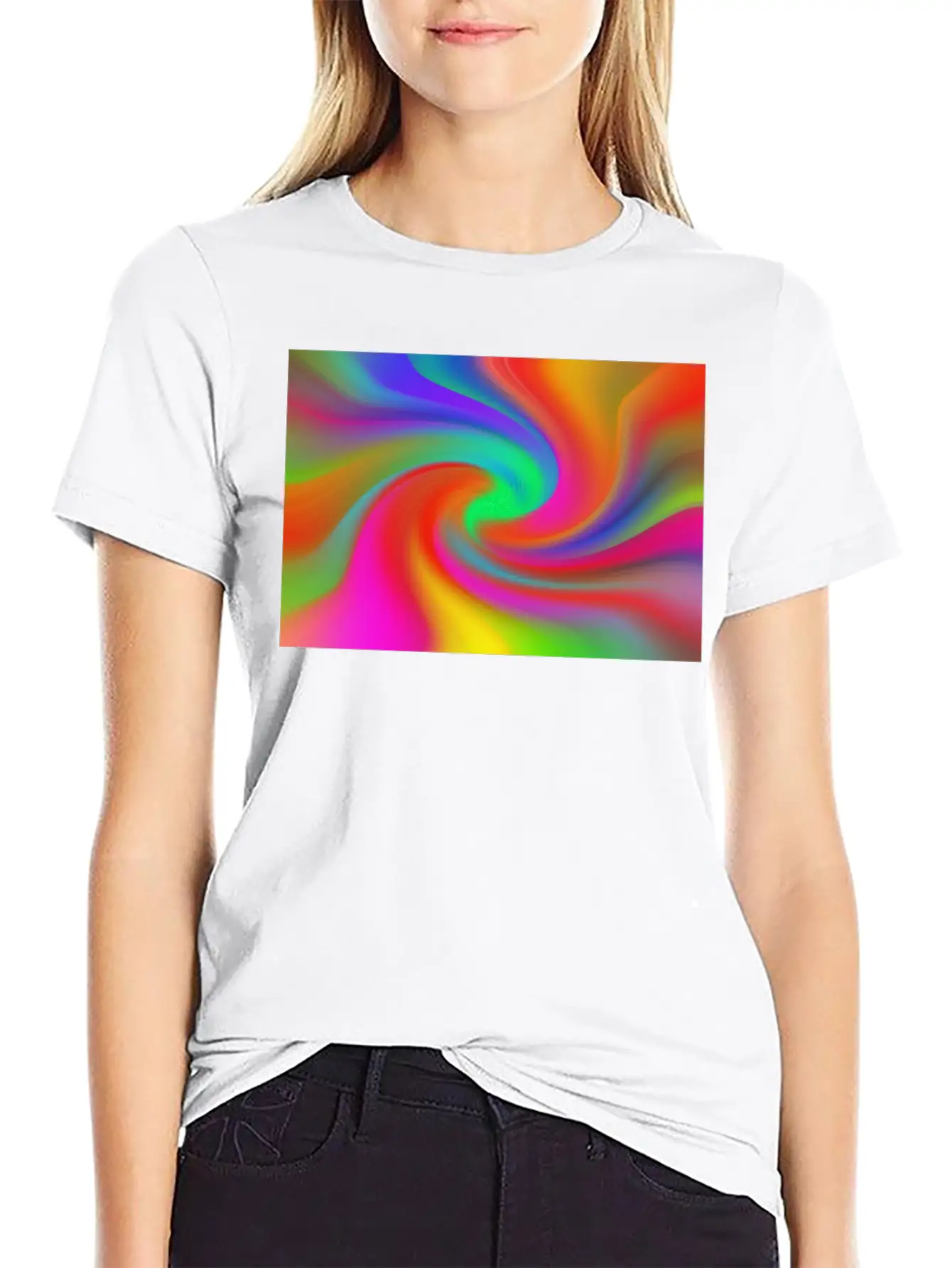 Retro Style Tie Dye Background Relaxed Everyday Tee – Lightweight And Durable Cotton