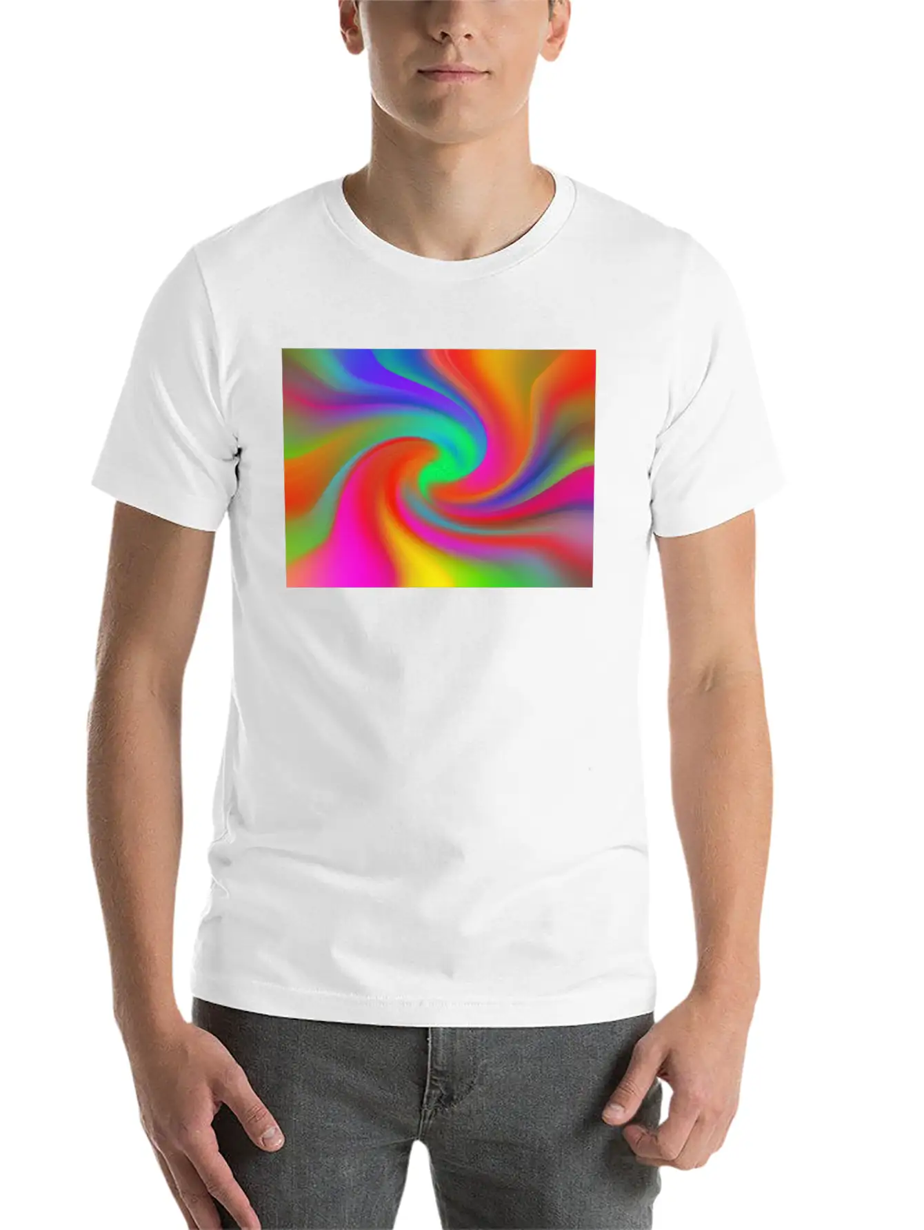 Retro Style Tie Dye Background Relaxed Everyday Tee – Lightweight And Durable Cotton