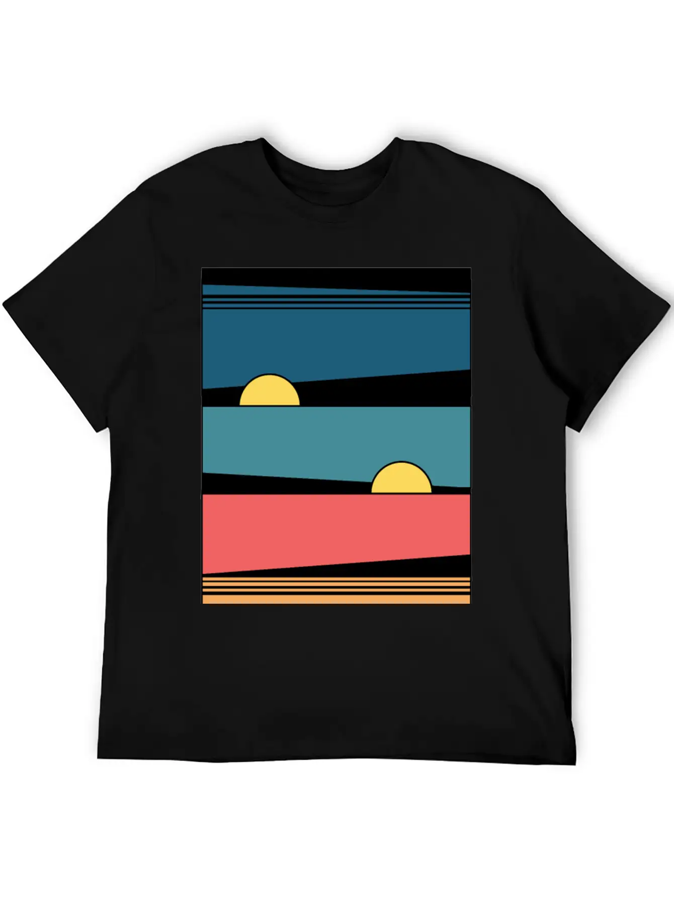 Retro Sunset Soft Cotton Short Sleeve Tee – Unisex Wardrobe Staple
