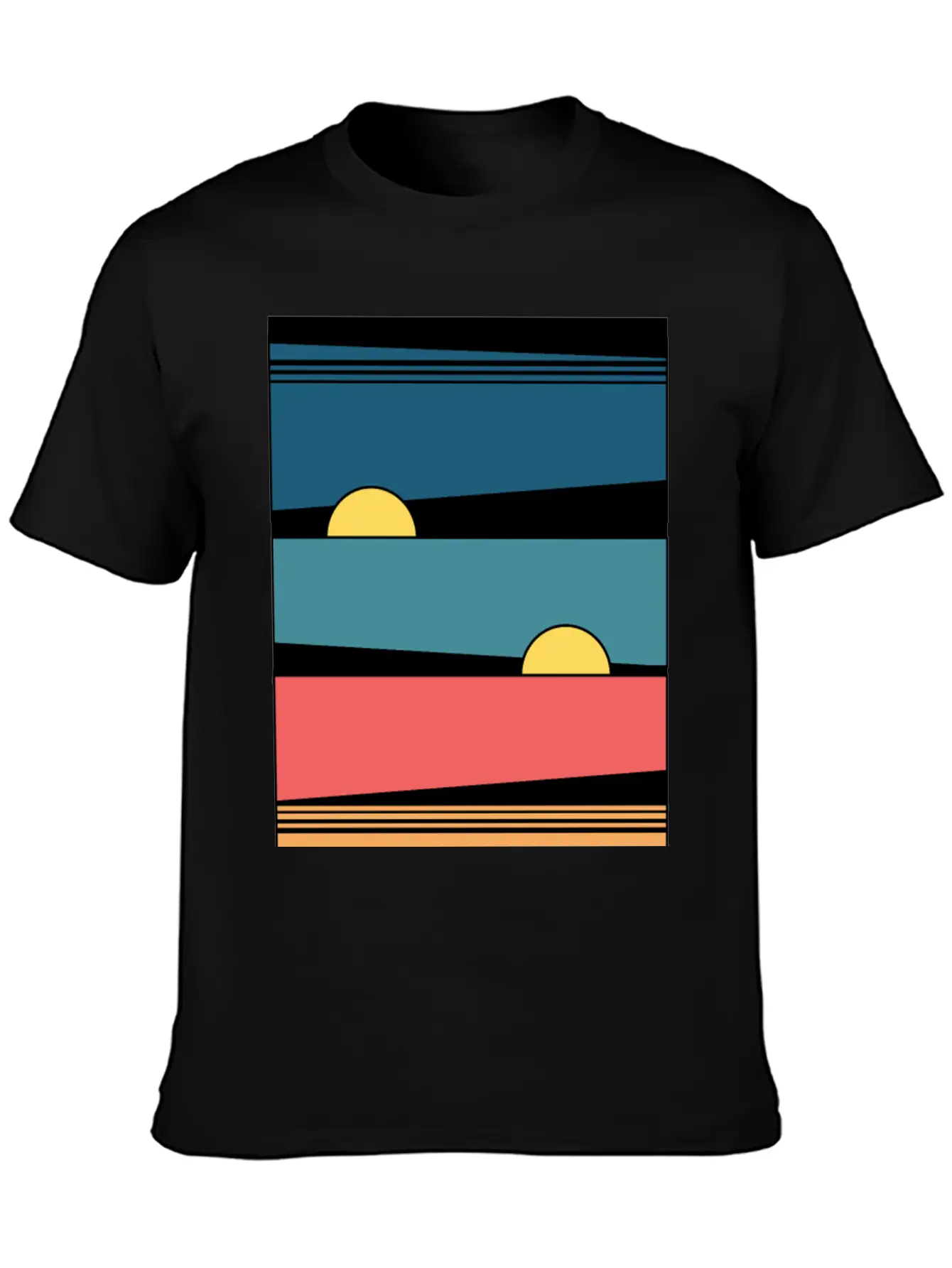 Retro Sunset Soft Cotton Short Sleeve Tee – Unisex Wardrobe Staple
