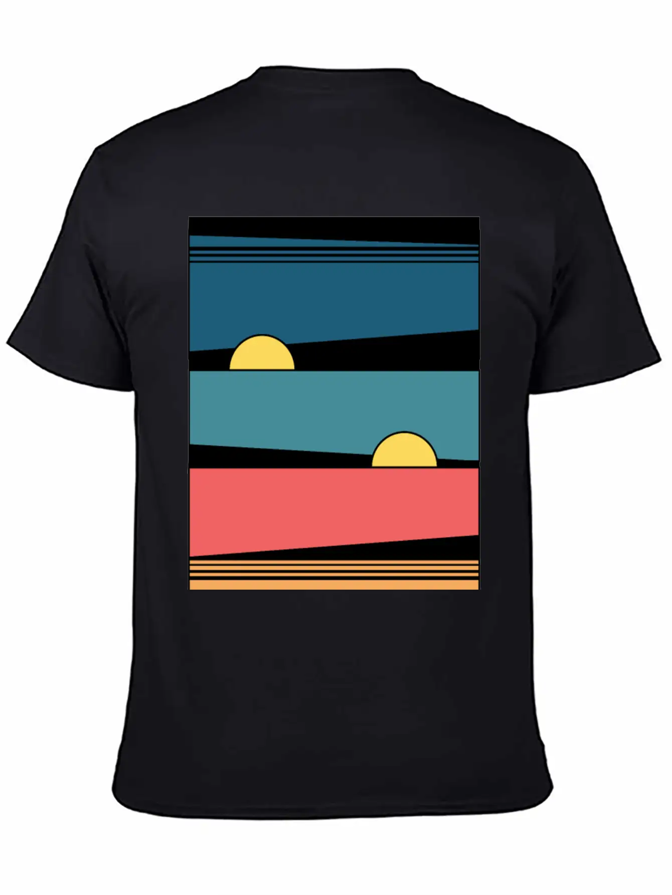 Retro Sunset Soft Cotton Short Sleeve Tee – Unisex Wardrobe Staple