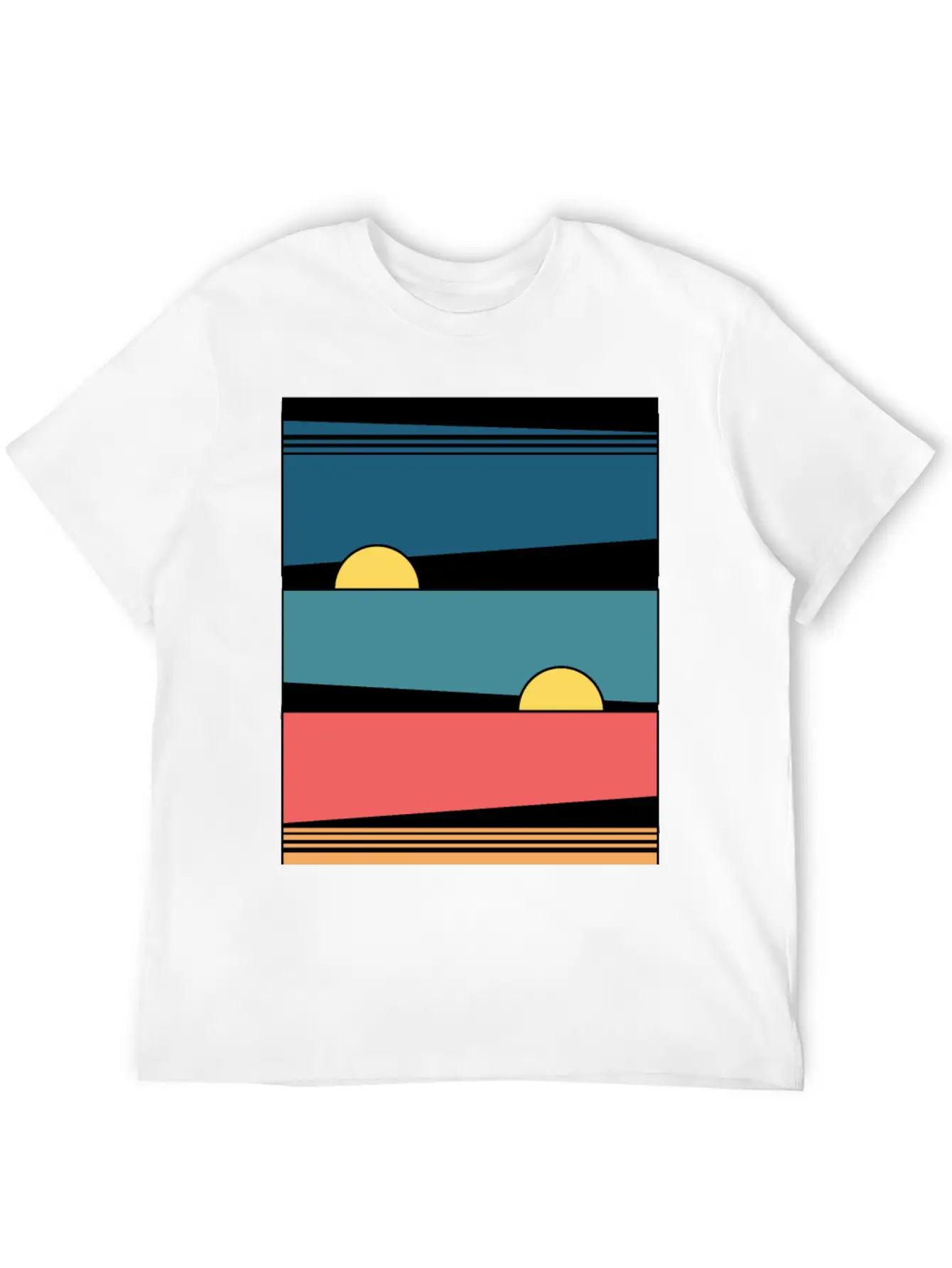 Retro Sunset Soft Cotton Short Sleeve Tee – Unisex Wardrobe Staple