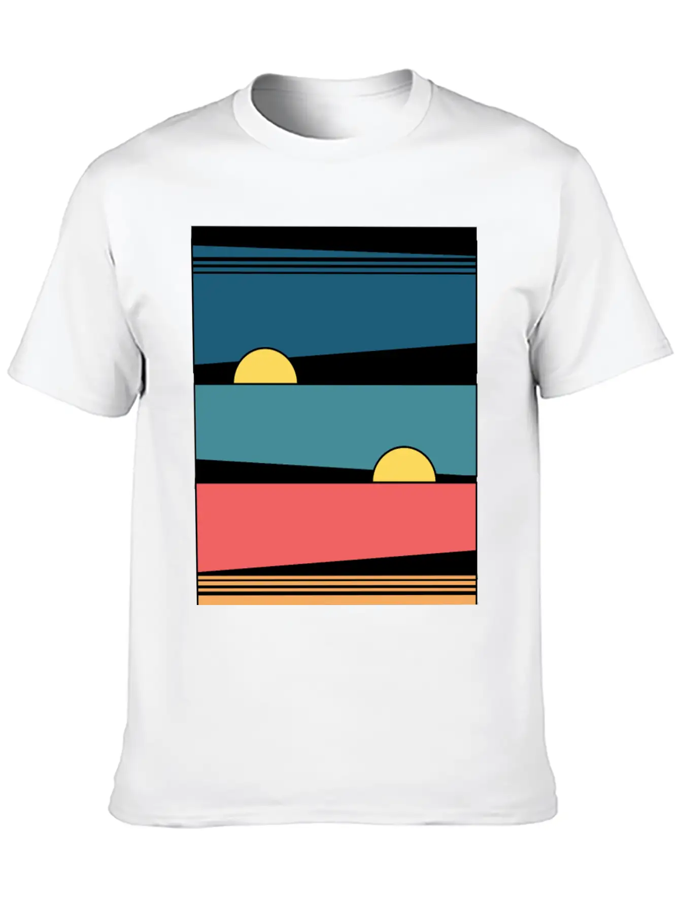 Retro Sunset Soft Cotton Short Sleeve Tee – Unisex Wardrobe Staple
