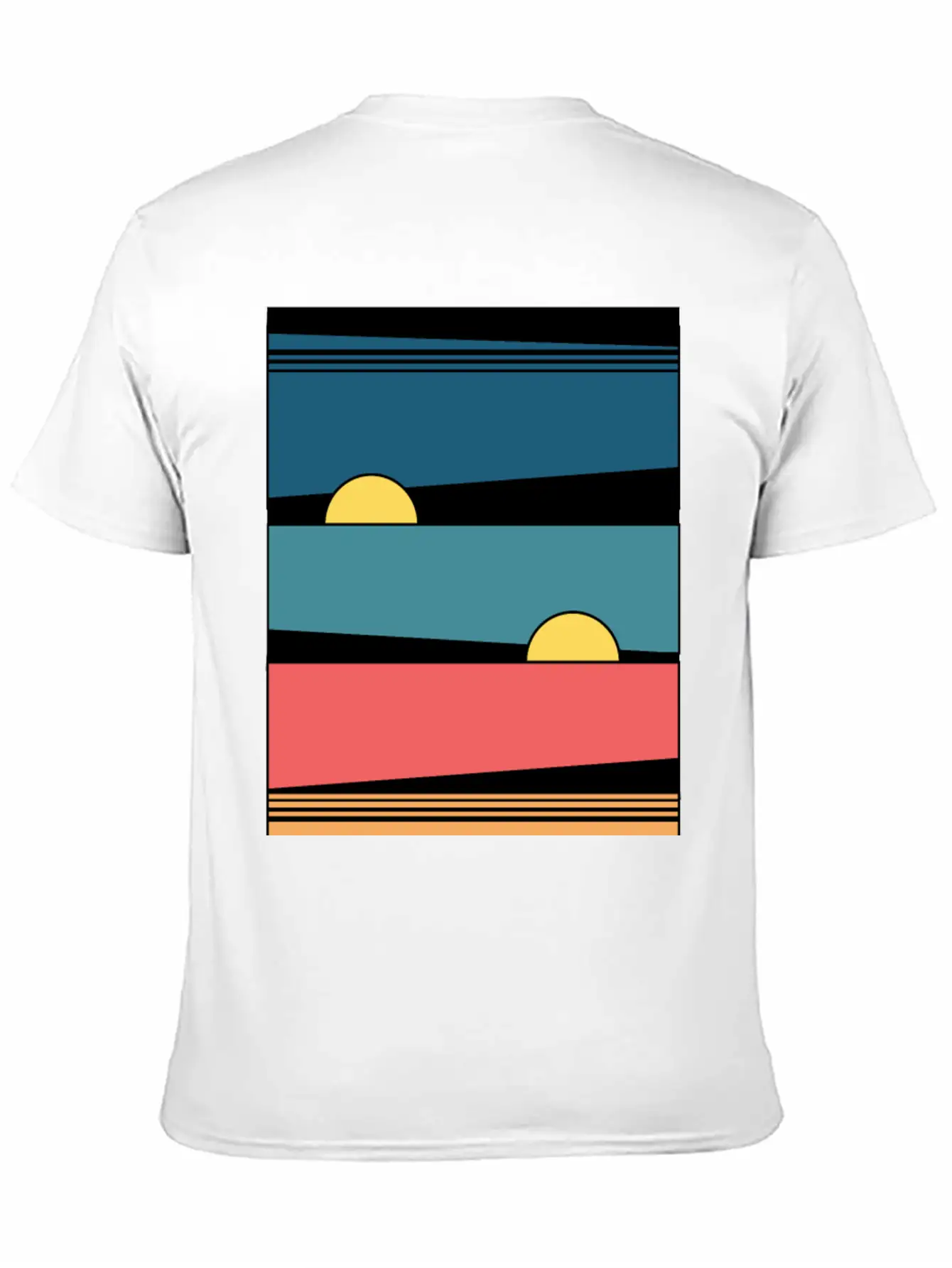 Retro Sunset Soft Cotton Short Sleeve Tee – Unisex Wardrobe Staple