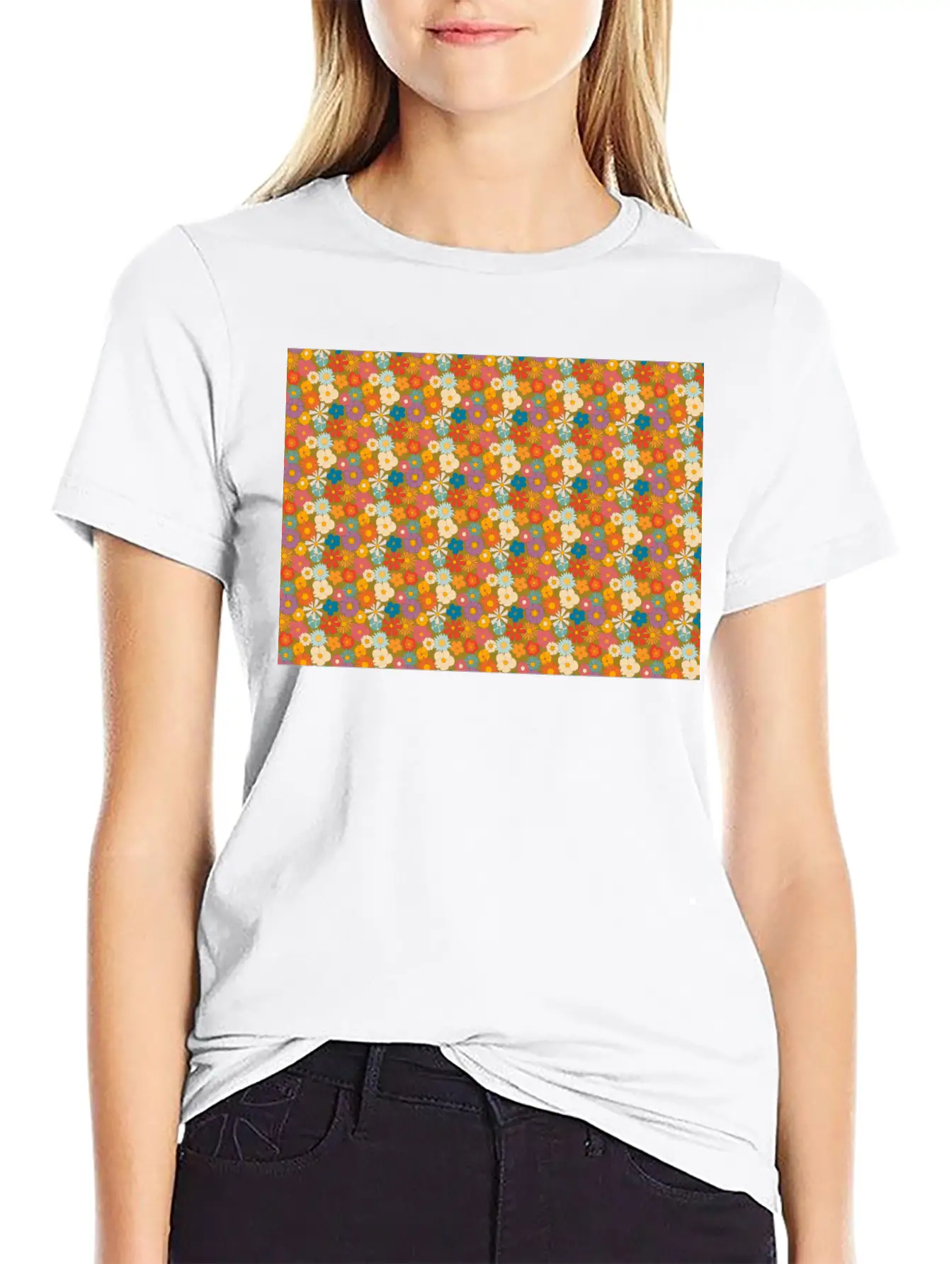 Retro Vintage Flower Art Cosmos Daisy And Unisex Casual T-Shirt – Clean Design For Daily Comfort