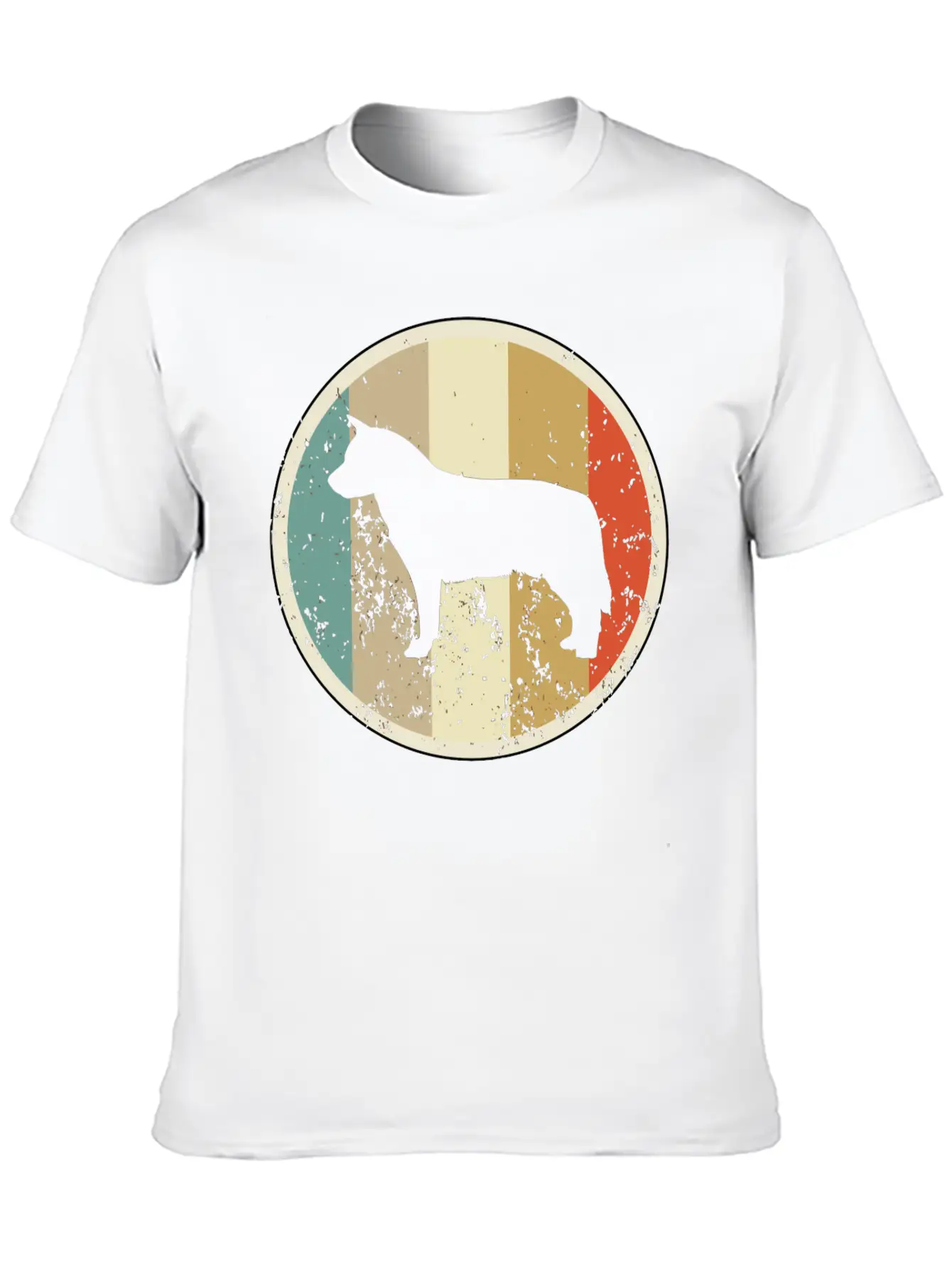 Retro Vintage Grunge Style Australian Cattle Dog Classic Fit Graphic Tee For Daily Comfort – Unisex Cotton Shirt