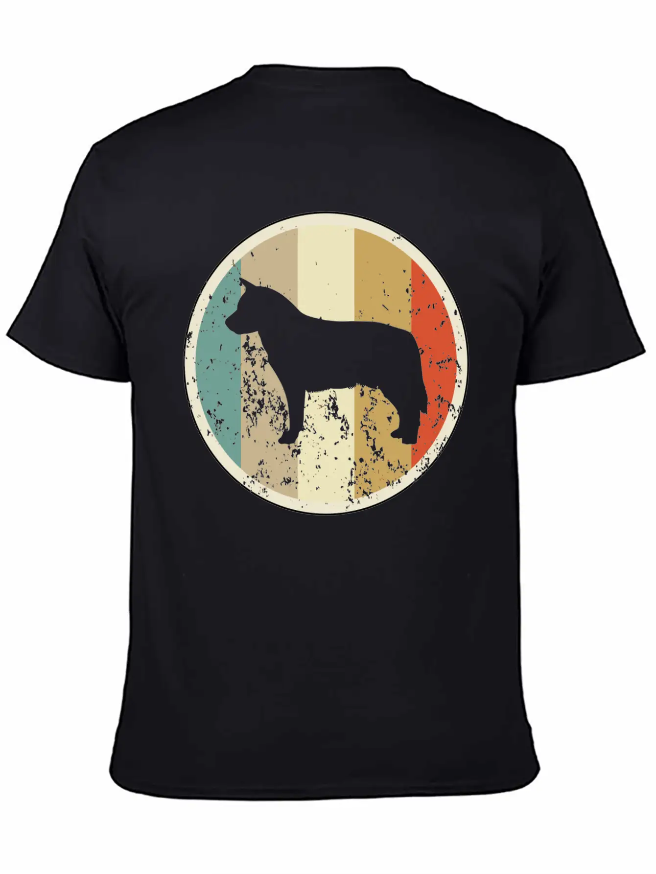 Retro Vintage Grunge Style Australian Cattle Dog Classic Fit Graphic Tee For Daily Comfort – Unisex Cotton Shirt