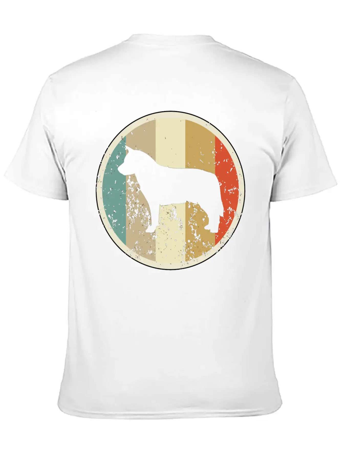 Retro Vintage Grunge Style Australian Cattle Dog Classic Fit Graphic Tee For Daily Comfort – Unisex Cotton Shirt