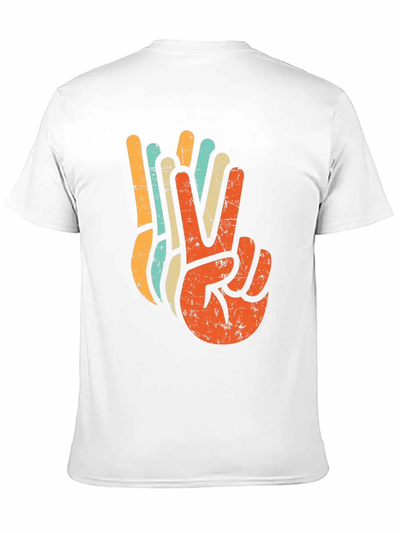 Retro Vintage Peace Sign Hand Care,fun,symbol Modern Fit Casual T-Shirt – Clean And Versatile Design