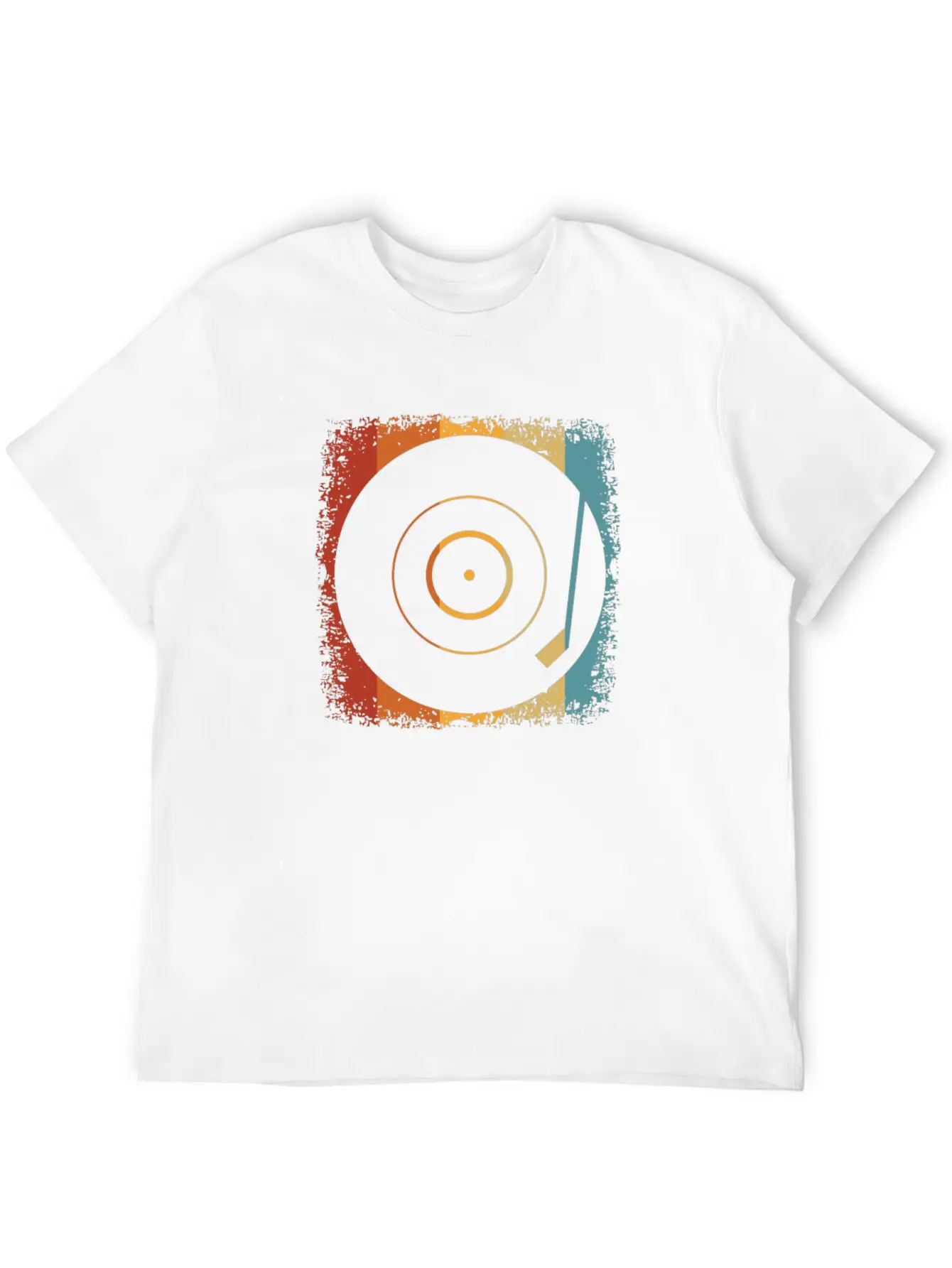 Retro Vinyl Disc LP Records Relaxed Everyday Tee – Lightweight And Durable Cotton