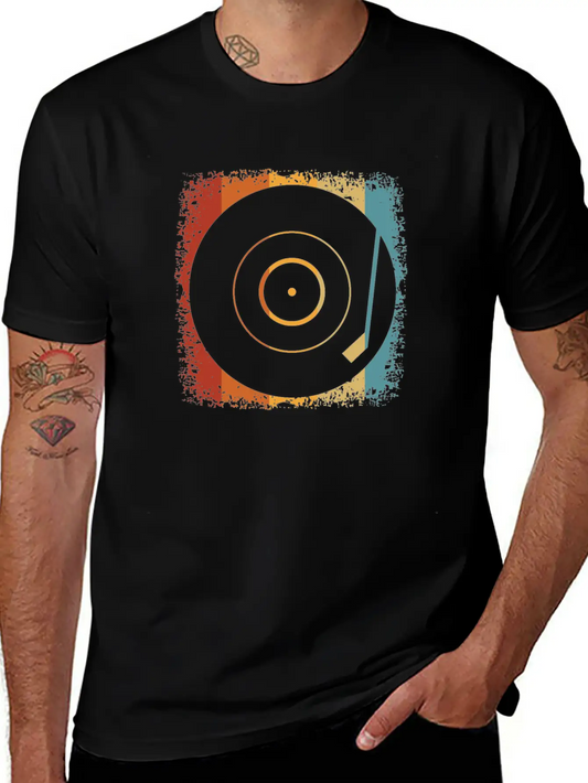 Retro Vinyl Disc LP Records Unisex Casual T-Shirt – Clean Design For Daily Comfort