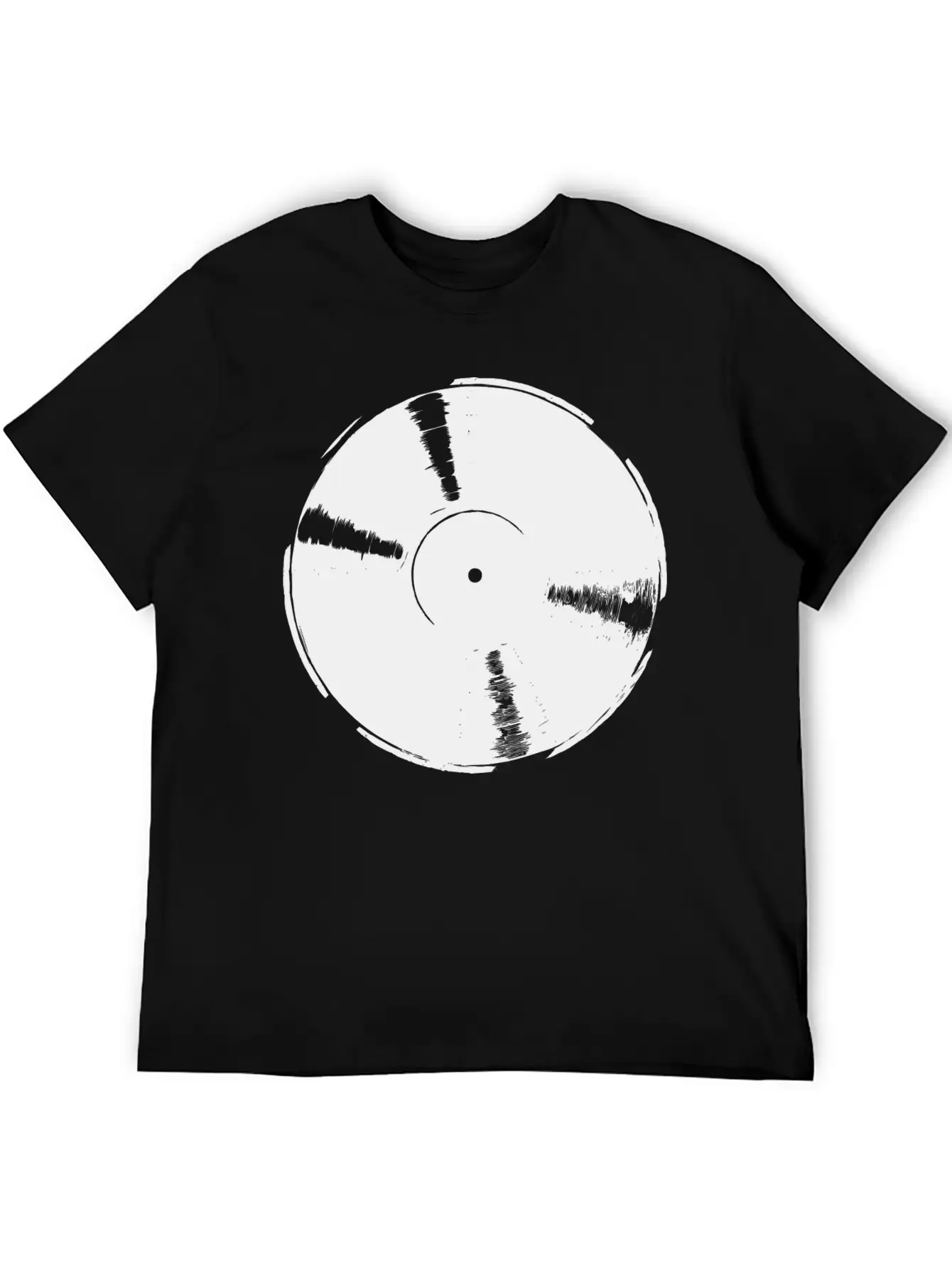 Retro Vinyl Record Unisex Casual T-Shirt – Clean Design For Daily Comfort