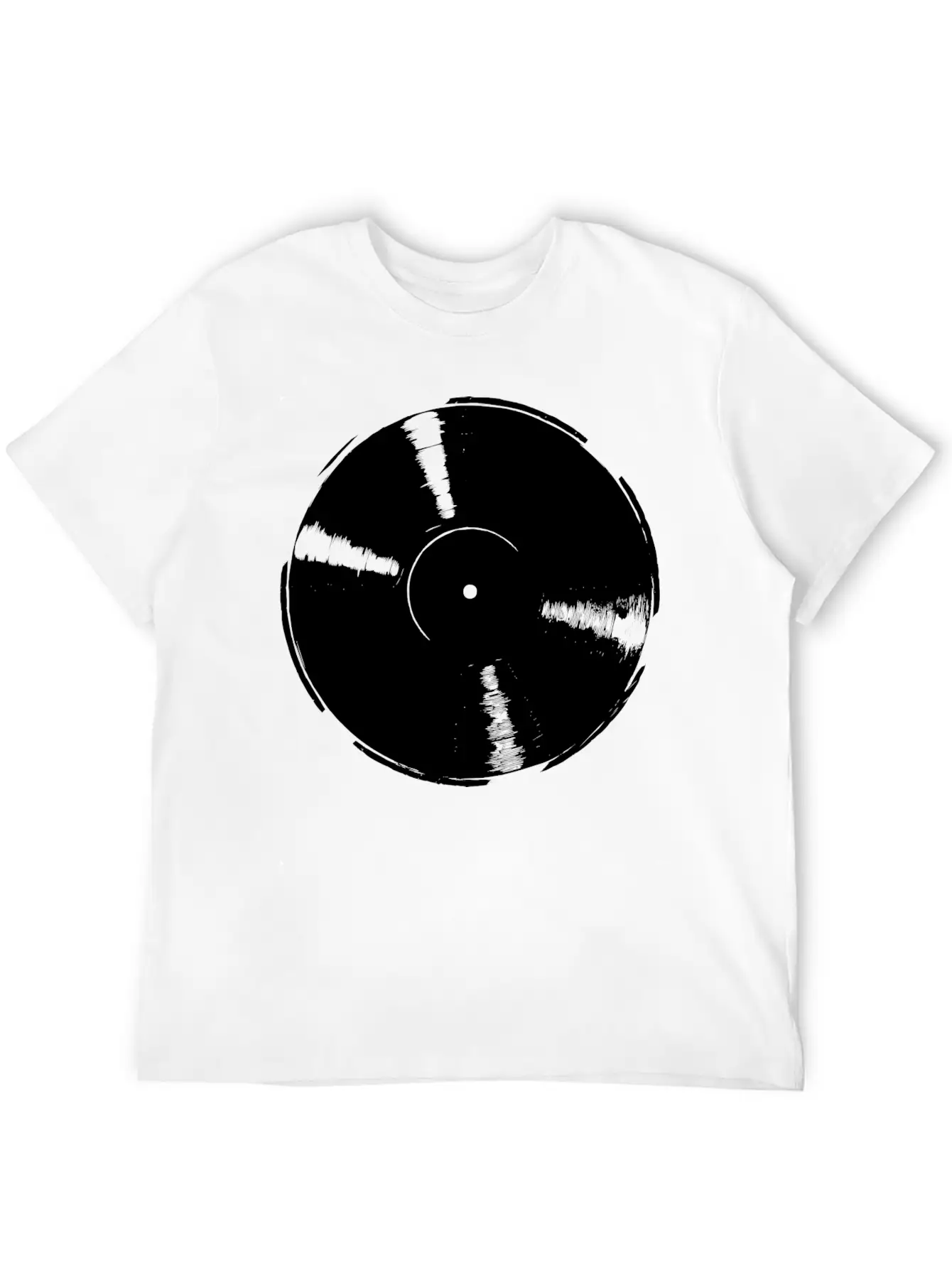 Retro Vinyl Record Unisex Casual T-Shirt – Clean Design For Daily Comfort